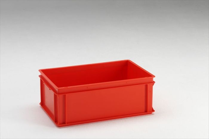 Cassa impilabile Euronorm, Normbox, 600x400x220 mm, 40 litri plastica vergine rossa