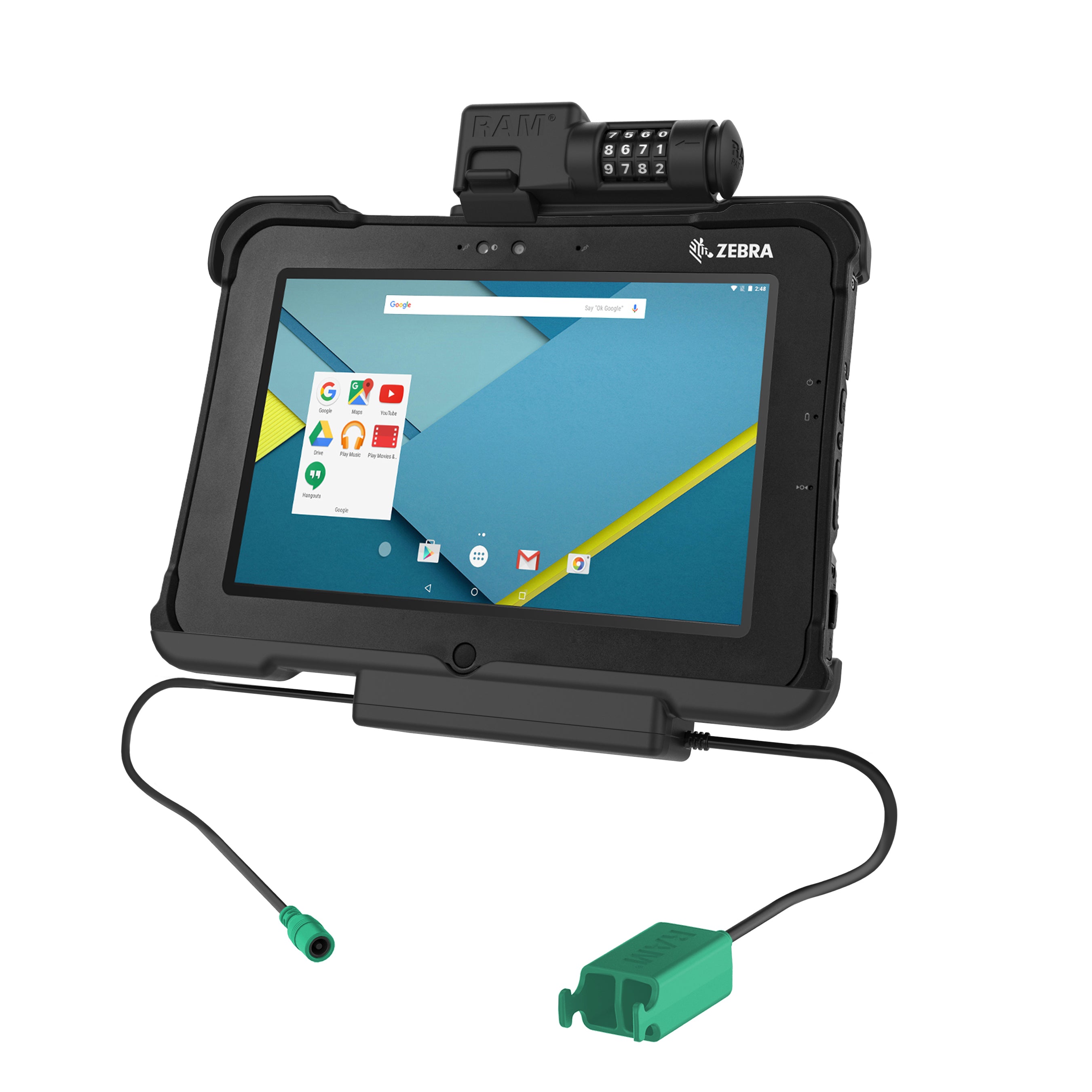 GDS® dock met cijferslot, voeding + dubbele USB voor Zebra XSLATE L10