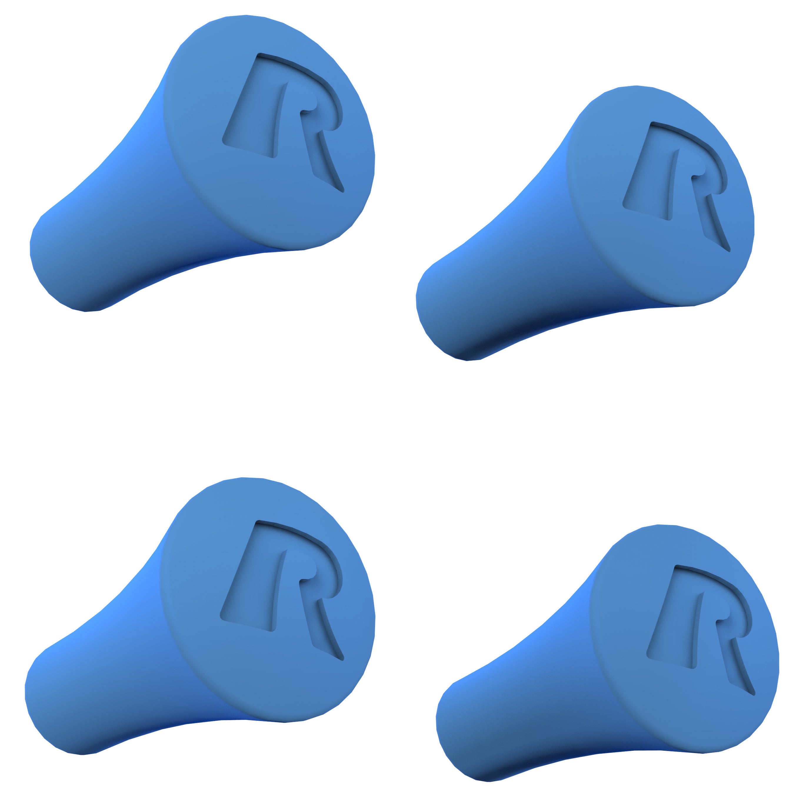 RAM® X-Grip® blauwe rubberen dop 4-pack