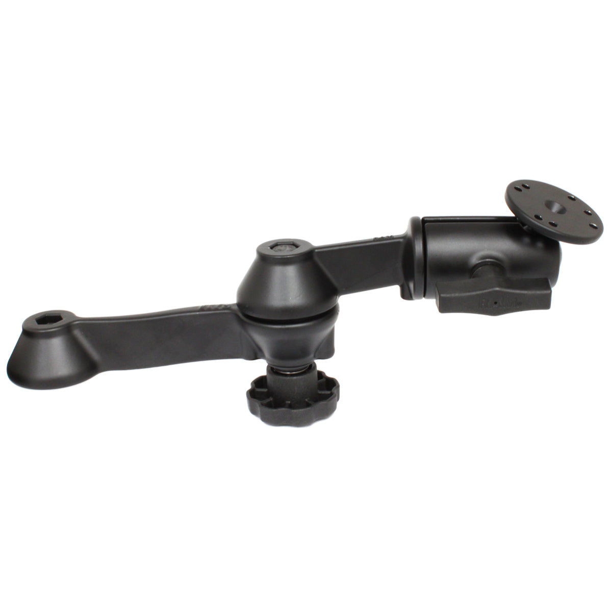 RAM® 12" dubbele zwenkarm met ronde plaat – C-formaat