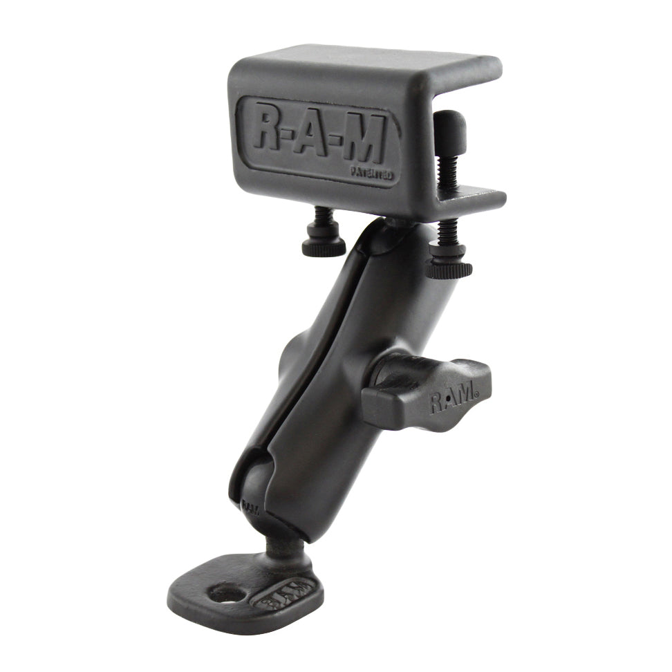 RAM® dubbele kogel-glareshieldklemhouder met skispiegeladapter