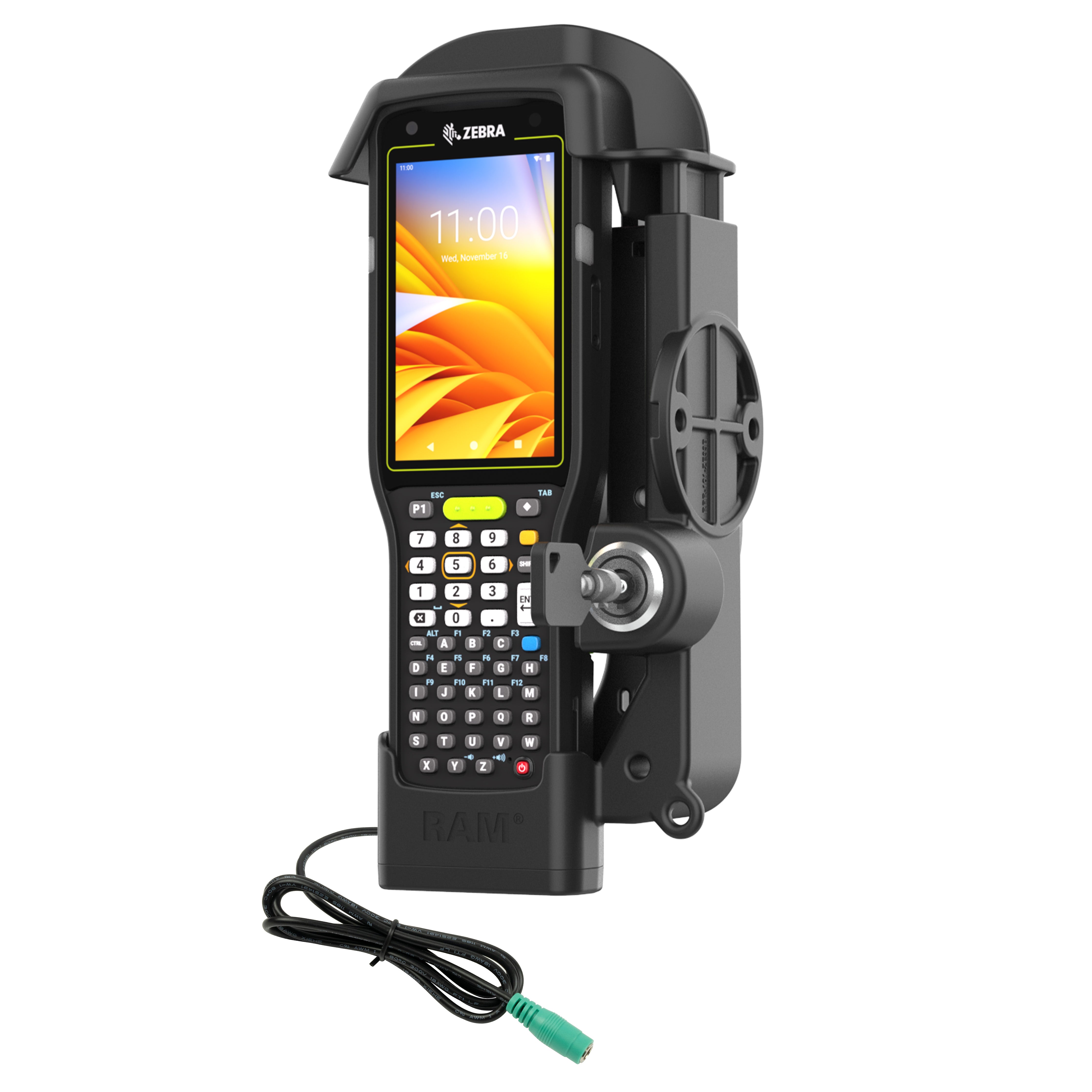 RAM® vergrendelbaar powered dock voor Zebra MC3300/3400/3450