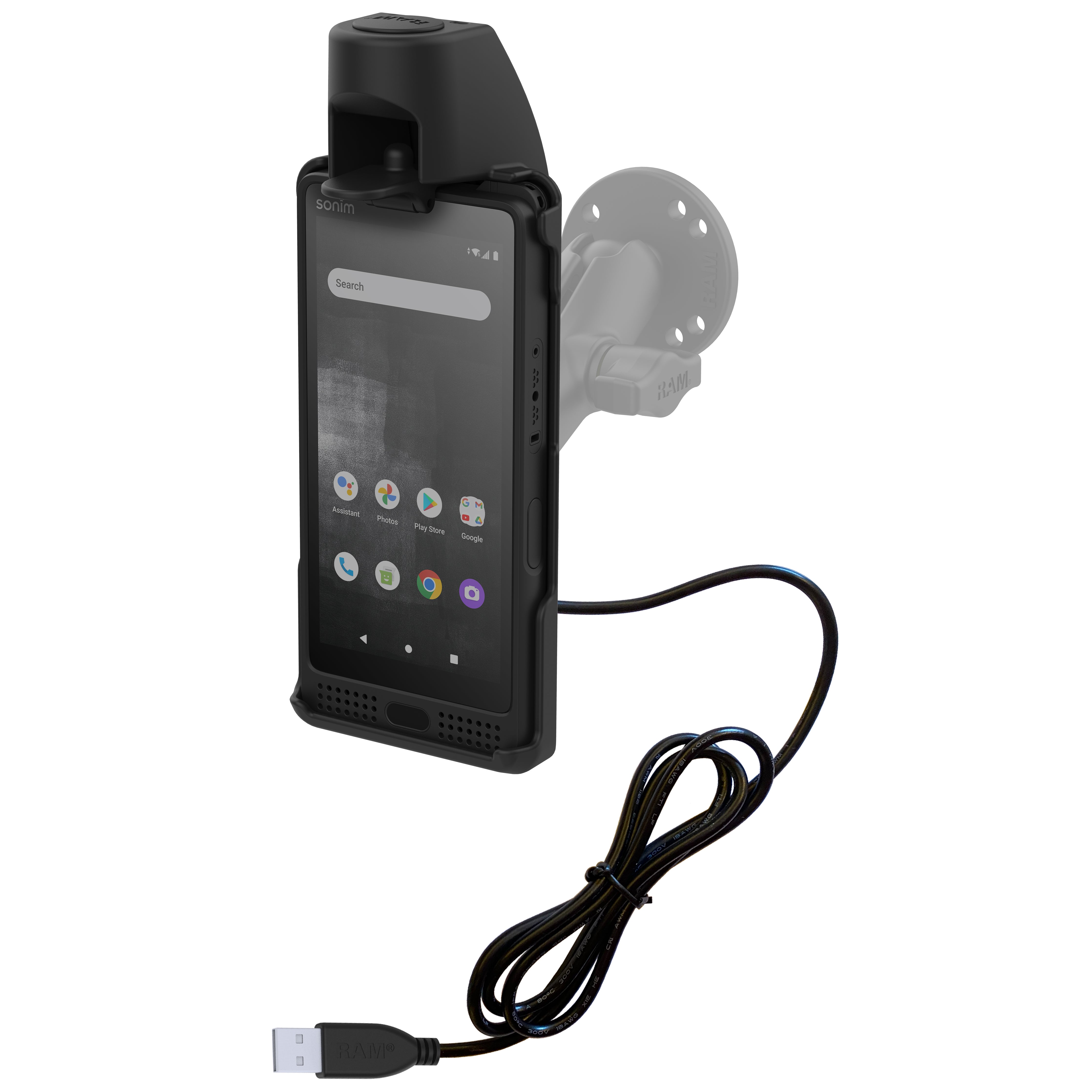 RAM® EZ-Roll'r™ gevoed dock voor Sonim XP10