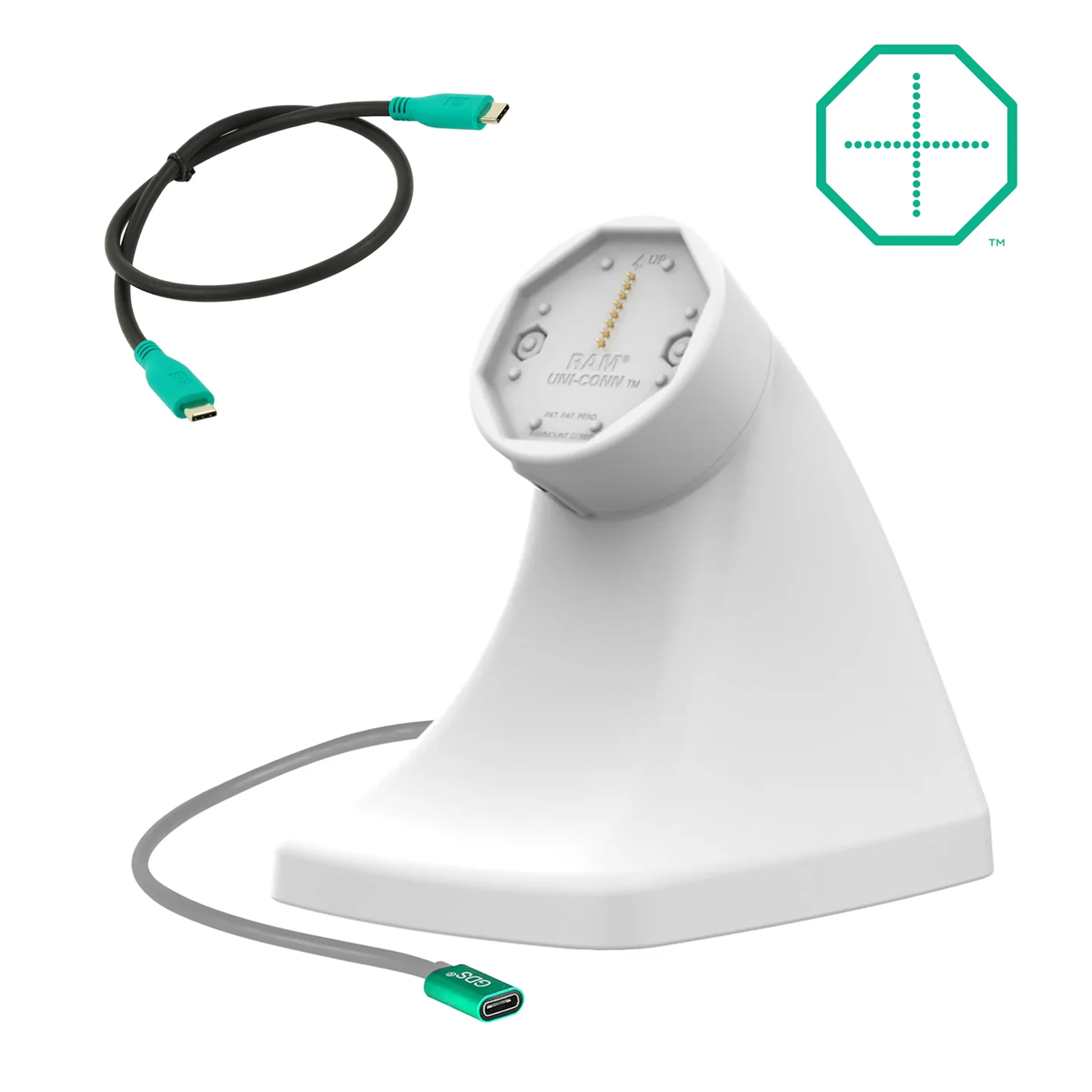 GDS® Uni-Conn™ Powered kioskdock met USB-C - Grijs