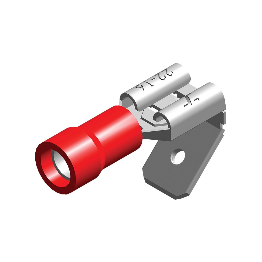 Cosse 6,3mm combinaison mâle femelle rouge 561