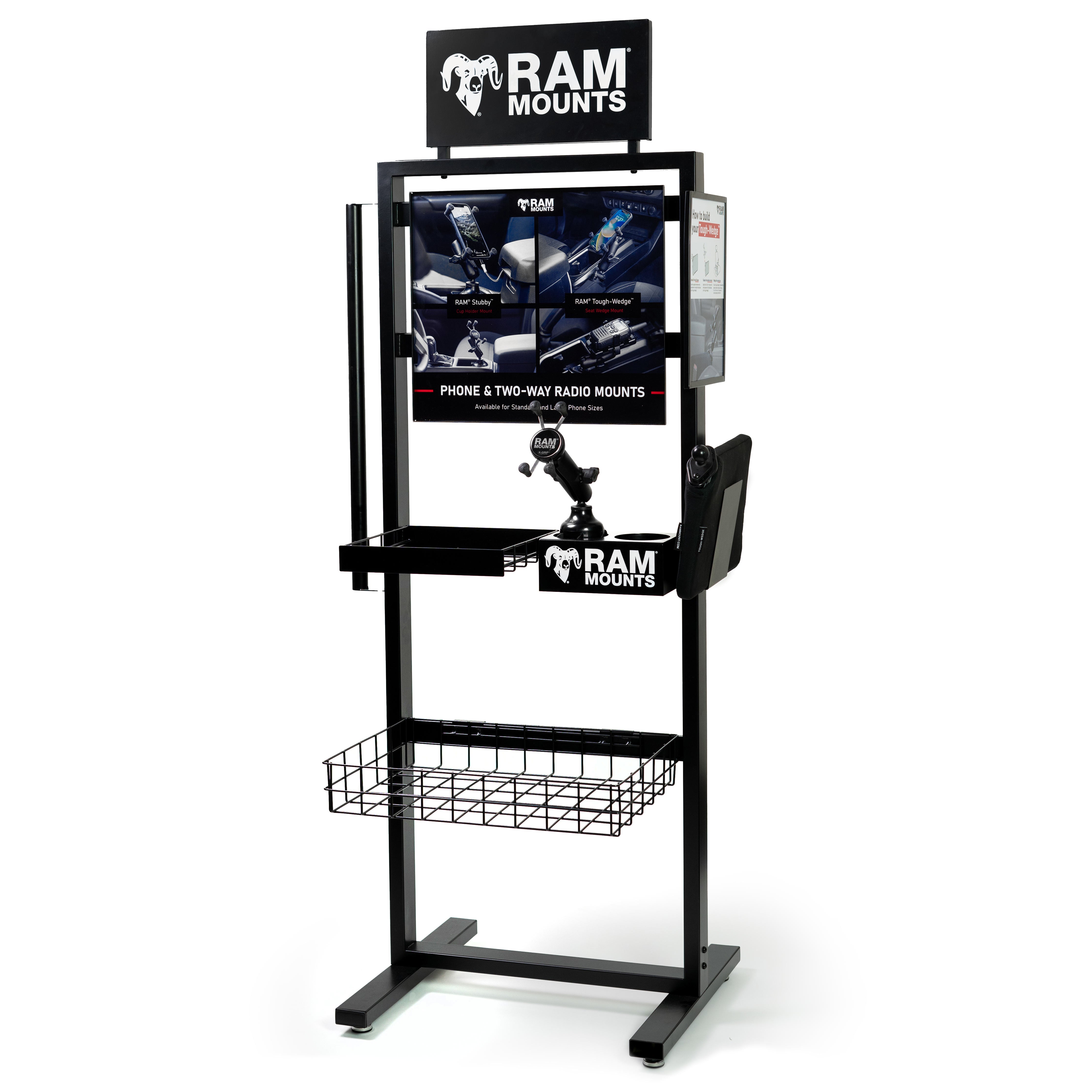 RAM® standing floor display with baskets