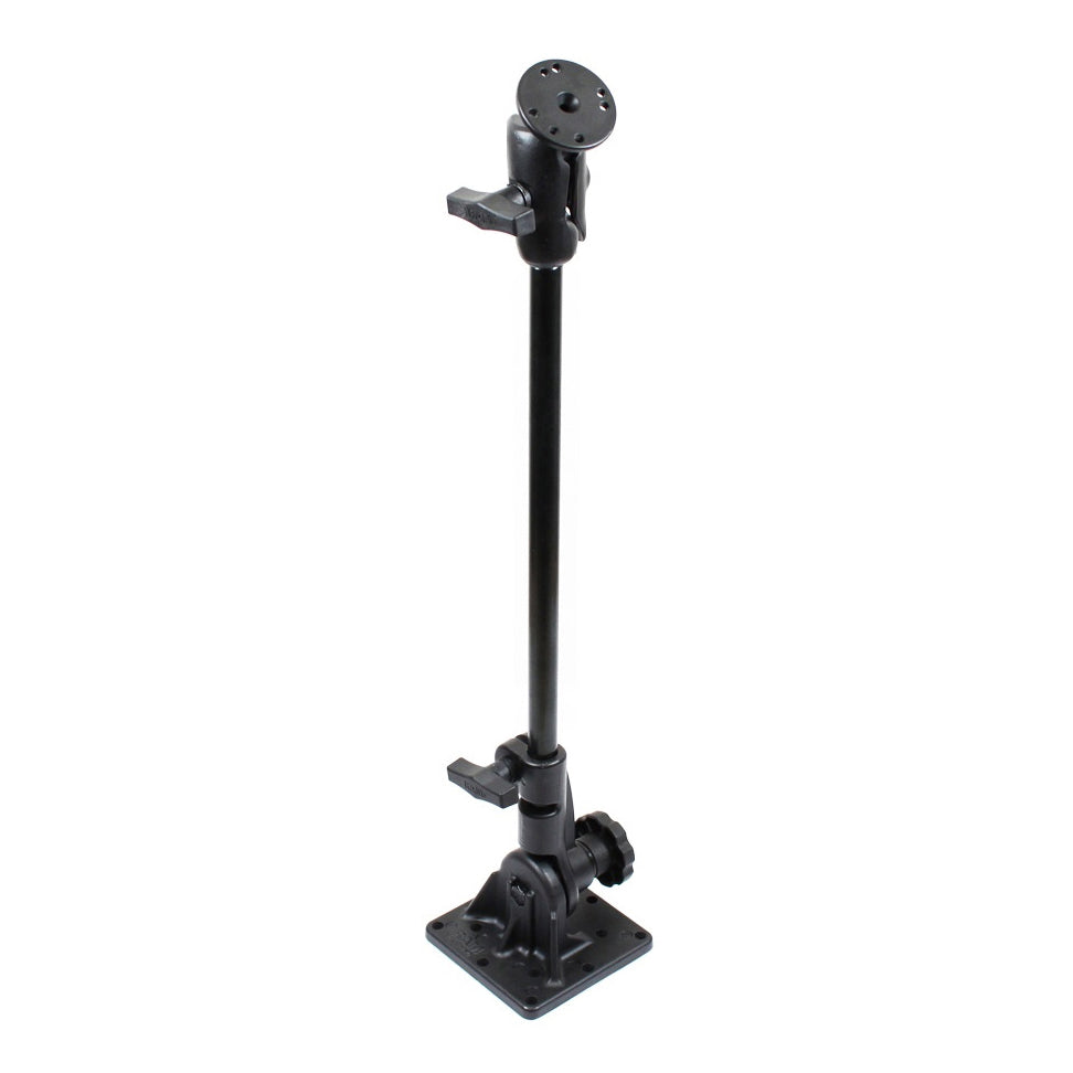 RAM® voetstuk dubbele kogelhouder met 18" buis en ronde plaat