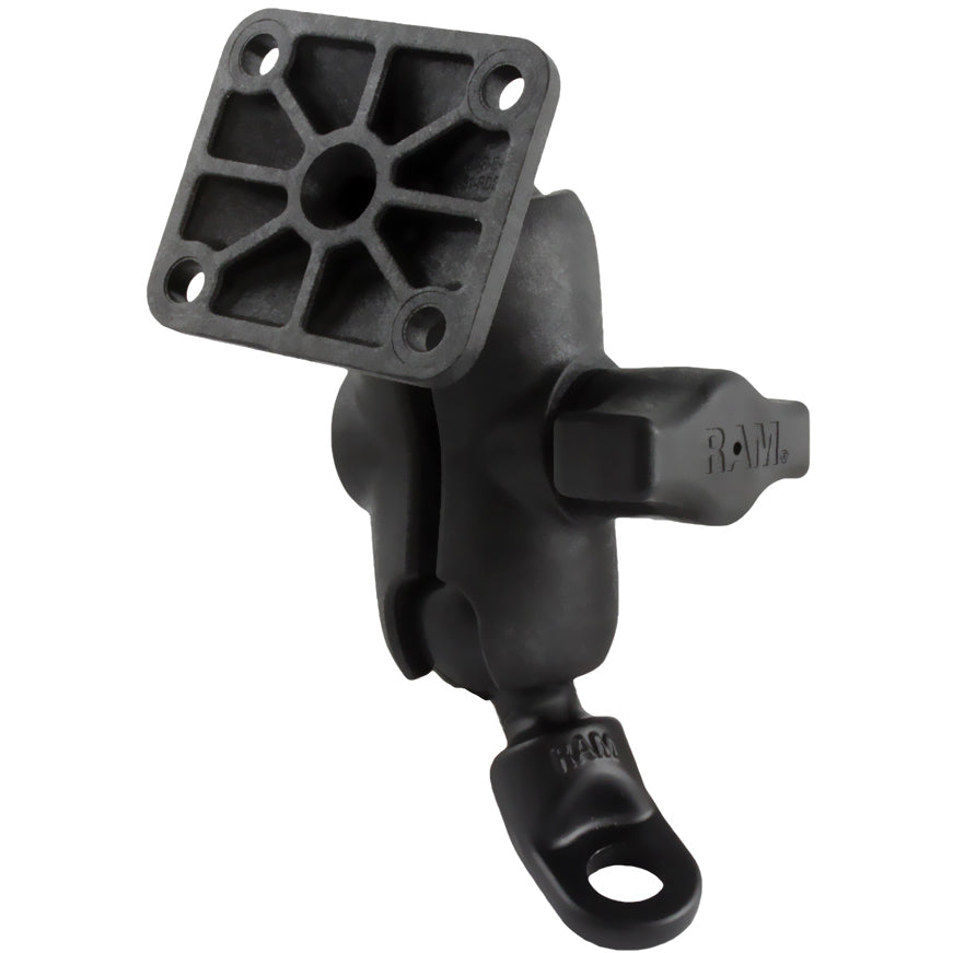 RAM® dubbele kogelhouder met 9mm schuine boutkopadapter en AMPS-plaat