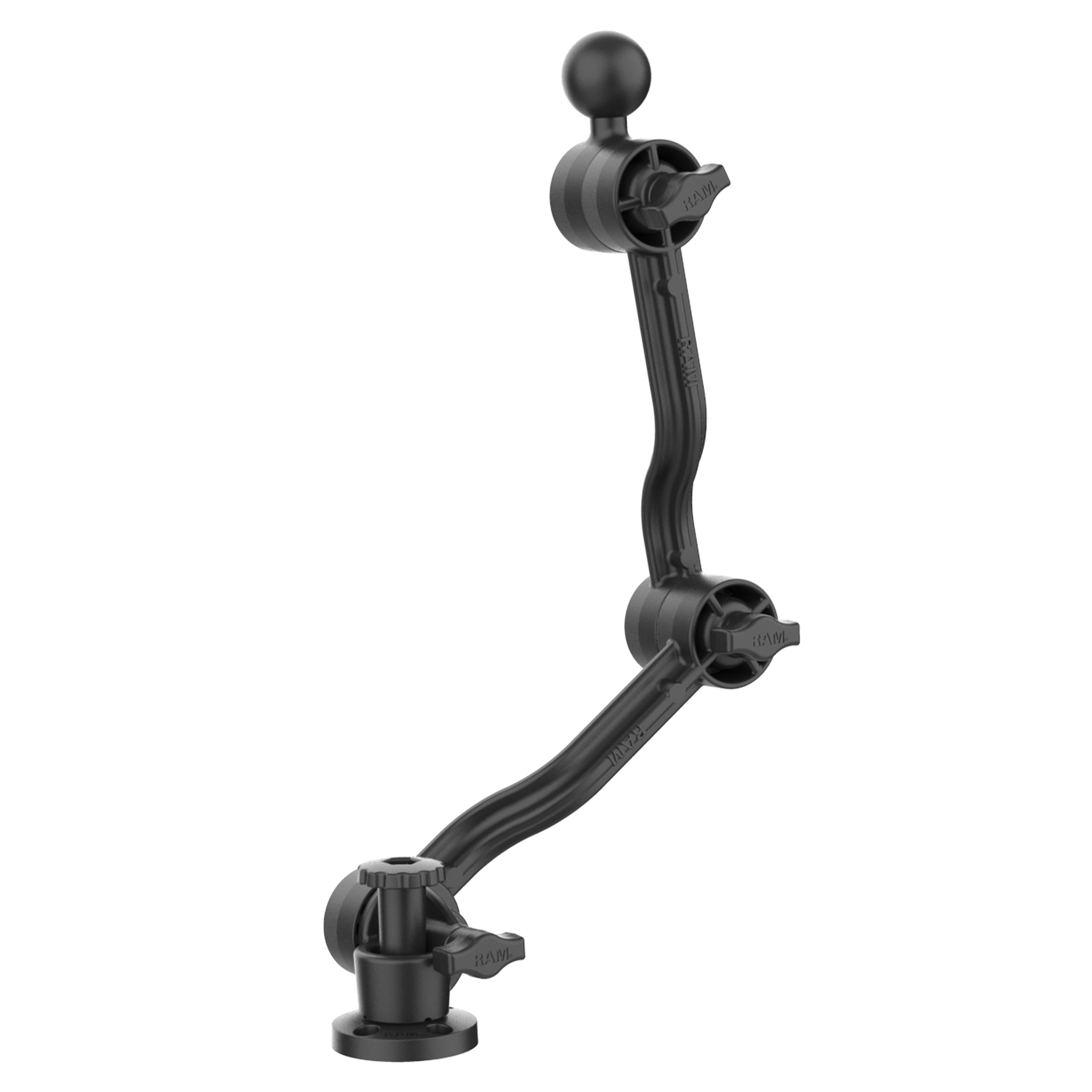 Bras à double cliquet drill-down composite RAM® avec rotule
