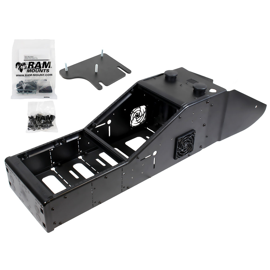 RAM® Tough-Box™ skrånende konsol med Dodge Charger (Police) fairing