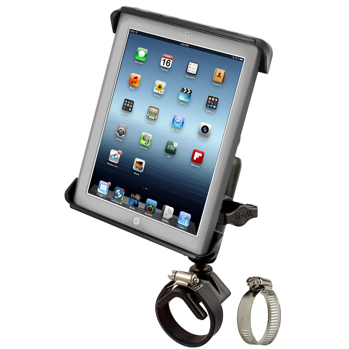 RAM® Tab-Tite™ houder met bandklembasis voor iPad Gen 1-4 + meer