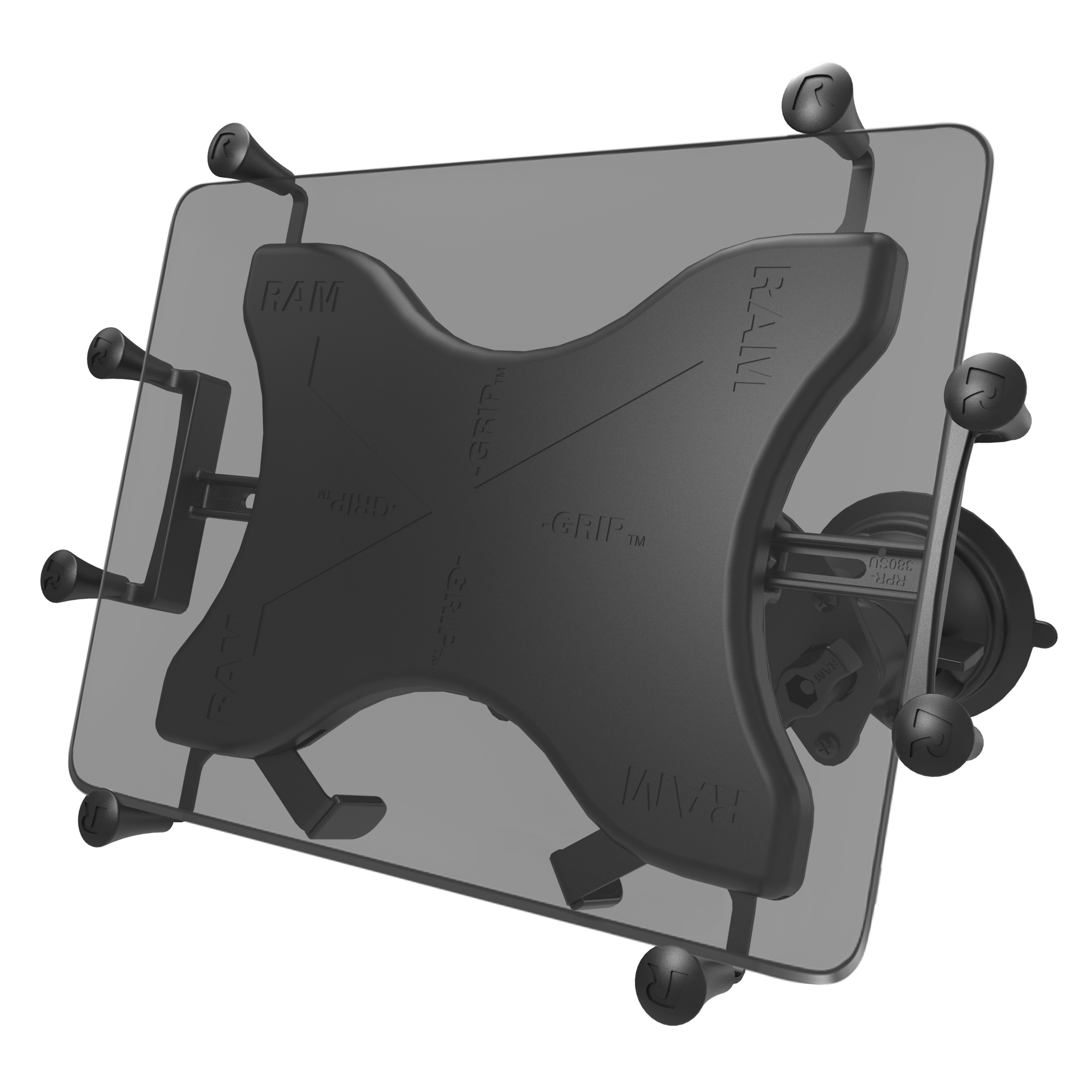 RAM® X-Grip® met Twist-Lock™ zwenkzuignap voor 9"-11" tablets - kort