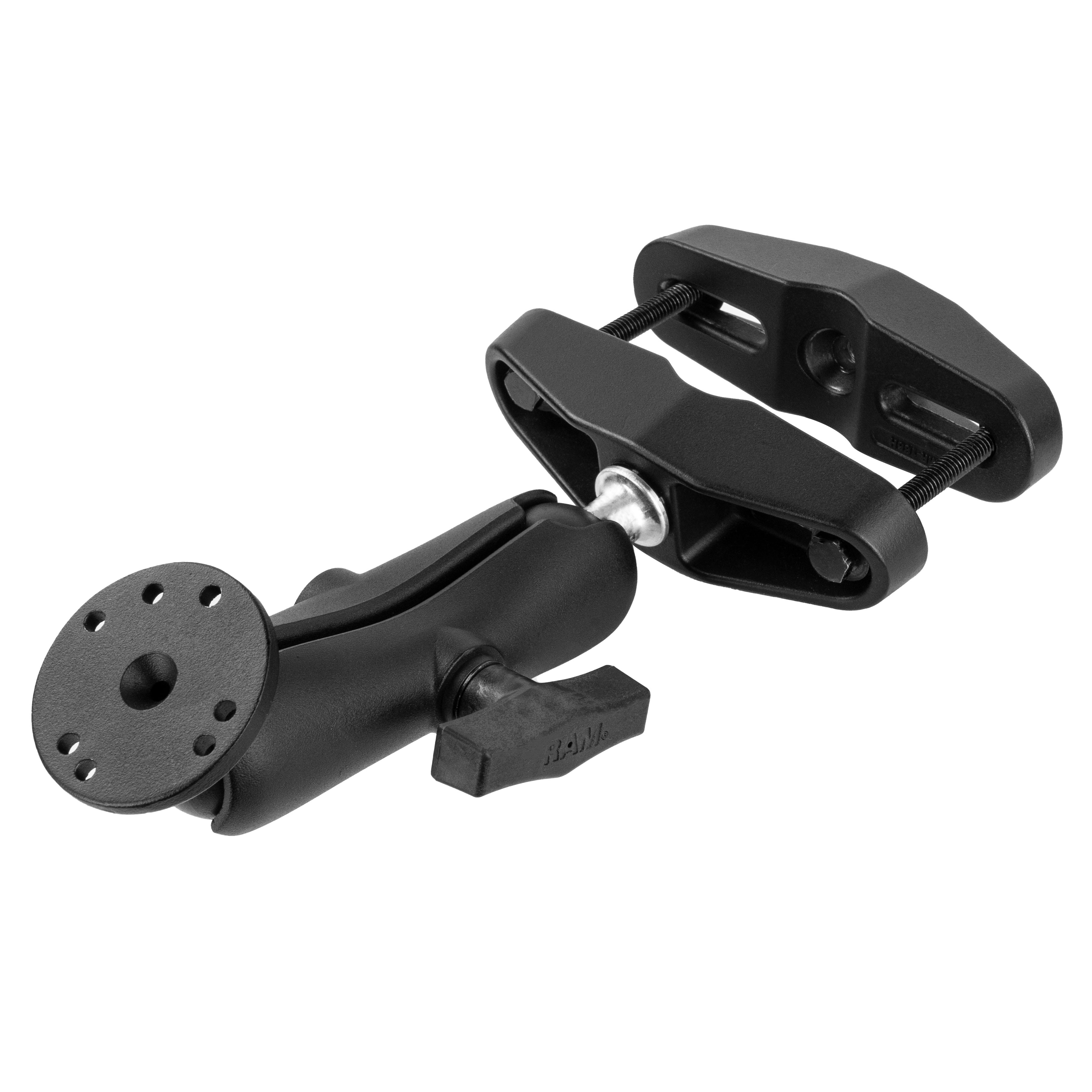 RAM® universele paalklemhouder met ronde plaat - C-formaat medium arm