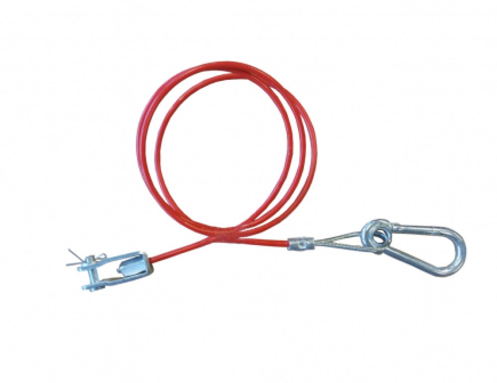 Bremsewire med gaffel 114cm rød