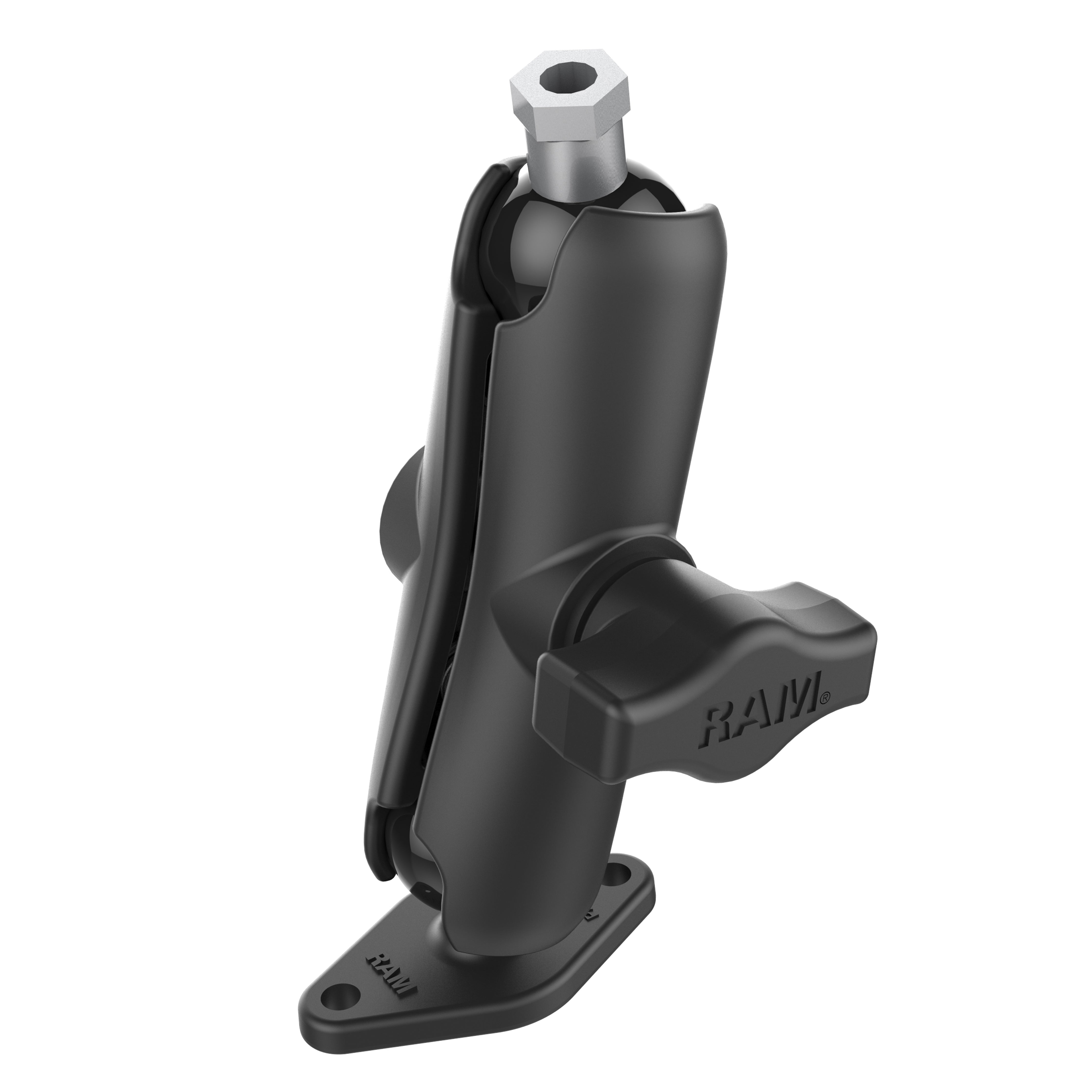 RAM® support à double rotule avec plaque en losange et tige filetée 1/4"-20