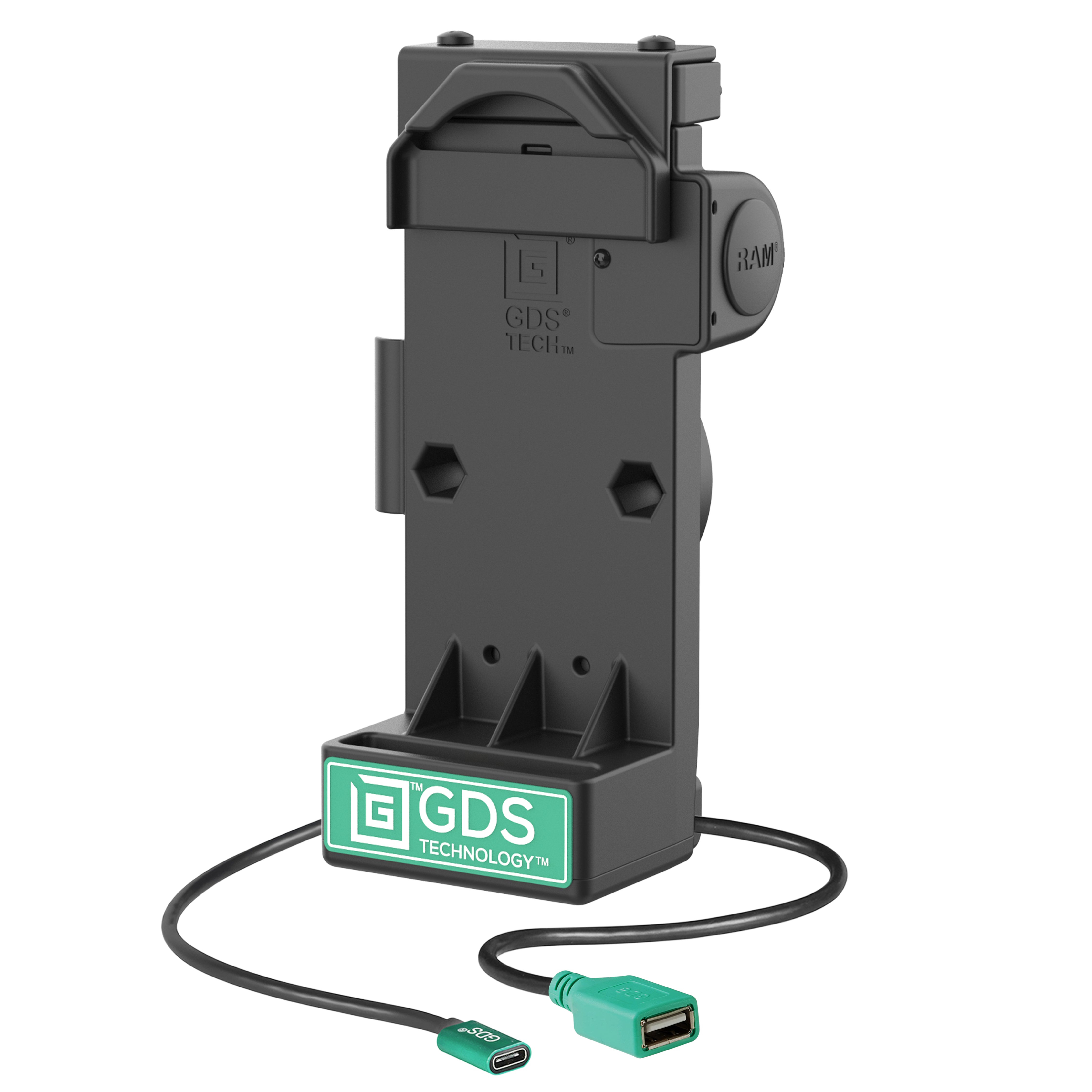 GDS® Uni-Conn™ niet-vergrendelbare veerbelaste Power + Single USB-A dock