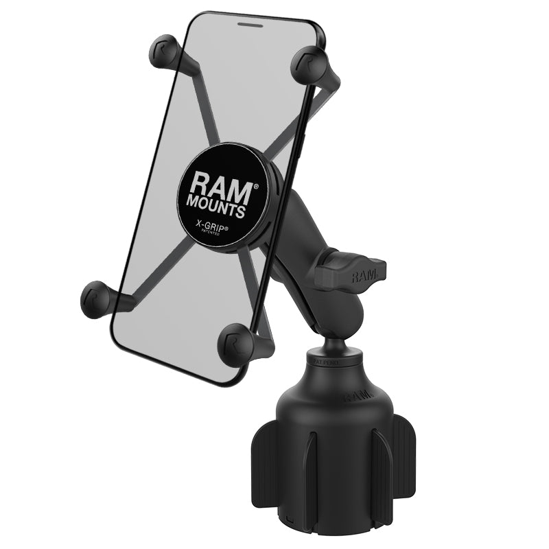 RAM® X-Grip® grote telefoonhouder met RAM® Stubby™ bekerhouderbasis