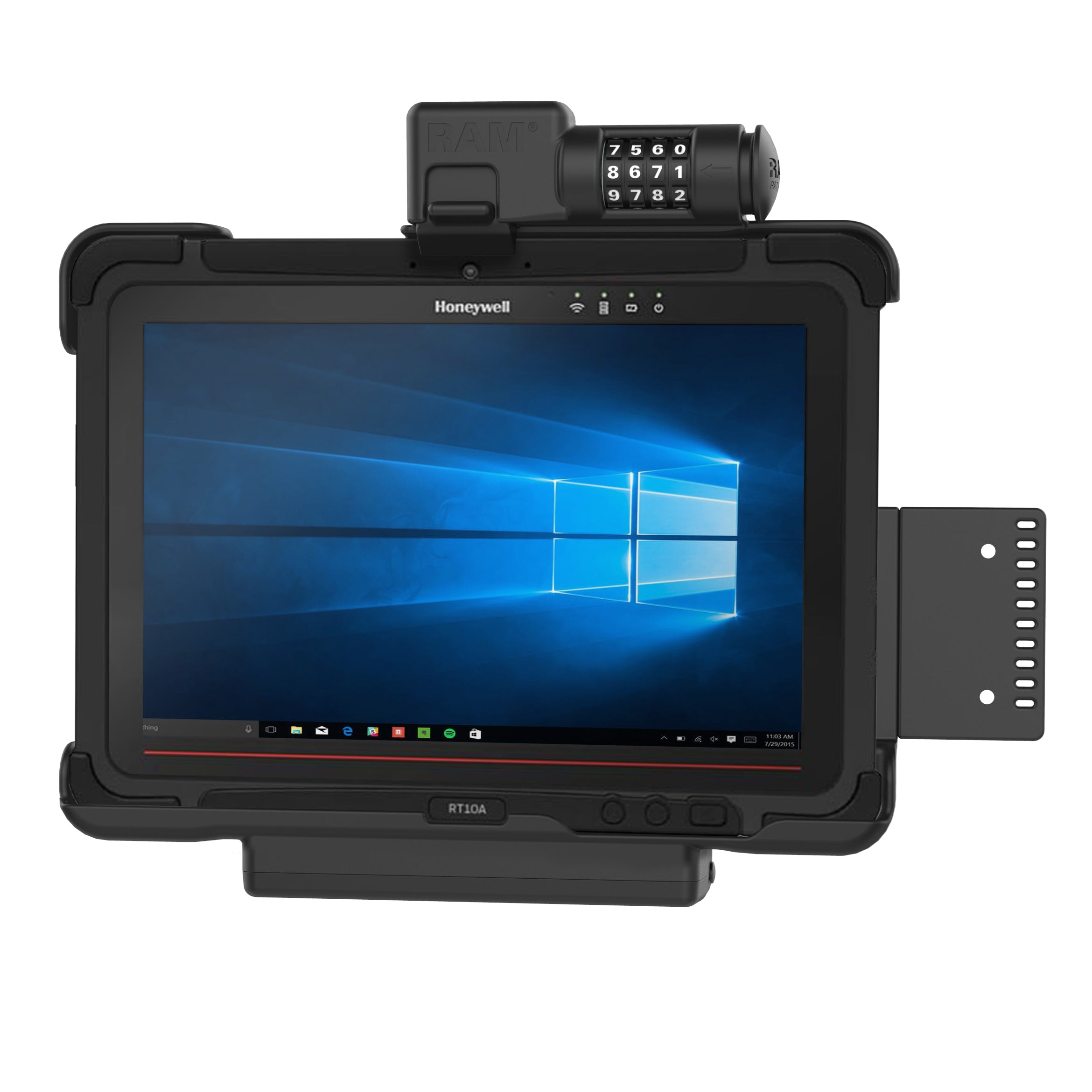 Soporte RAM® Form-Fit con cerradura de combinación para tablet Honeywell RT10