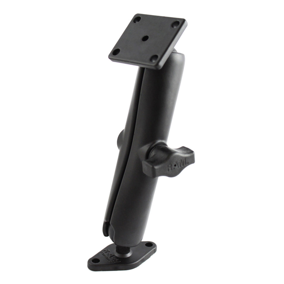 RAM® dubbele kogelhouder met 2-gaats & 4-gaats AMPS-platen – lang