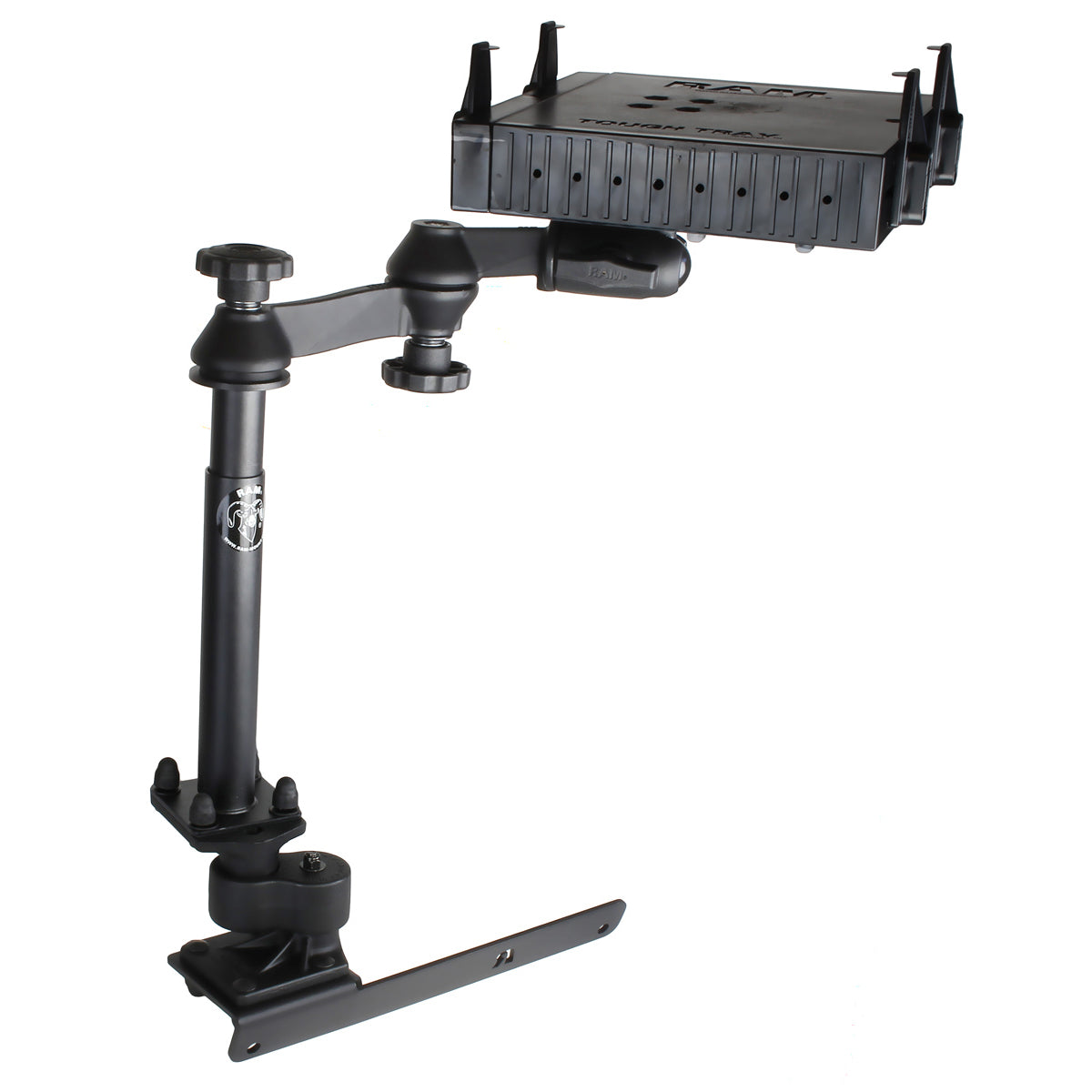 RAM® No-Drill™ laptophouder met platte armen voor '12-26 Ram 2500 + meer
