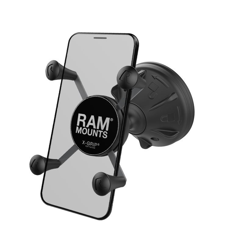 RAM® X-Grip® telefoonhouder met RAM® Mighty-Buddy™ zuignap
