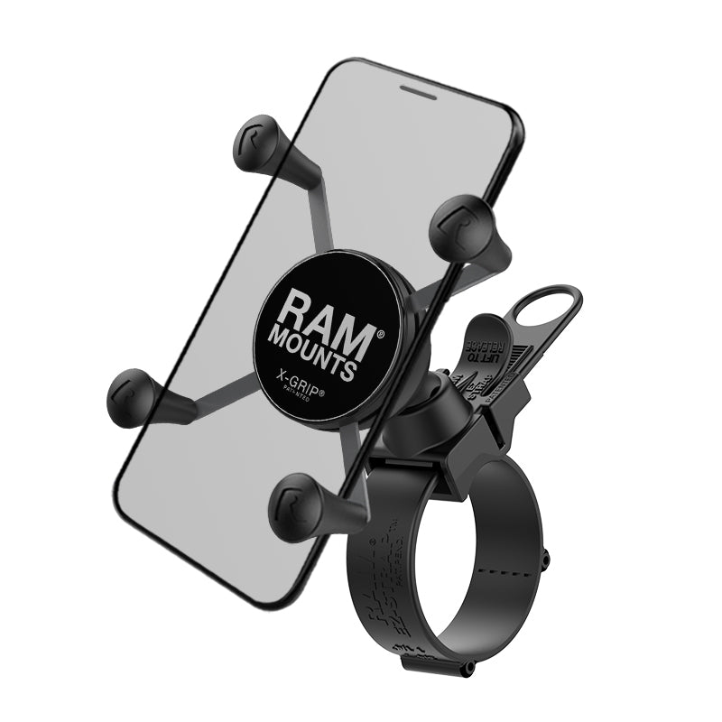 RAM® X-Grip® telefoonhouder met RAM® EZ-Strap™ railhouder