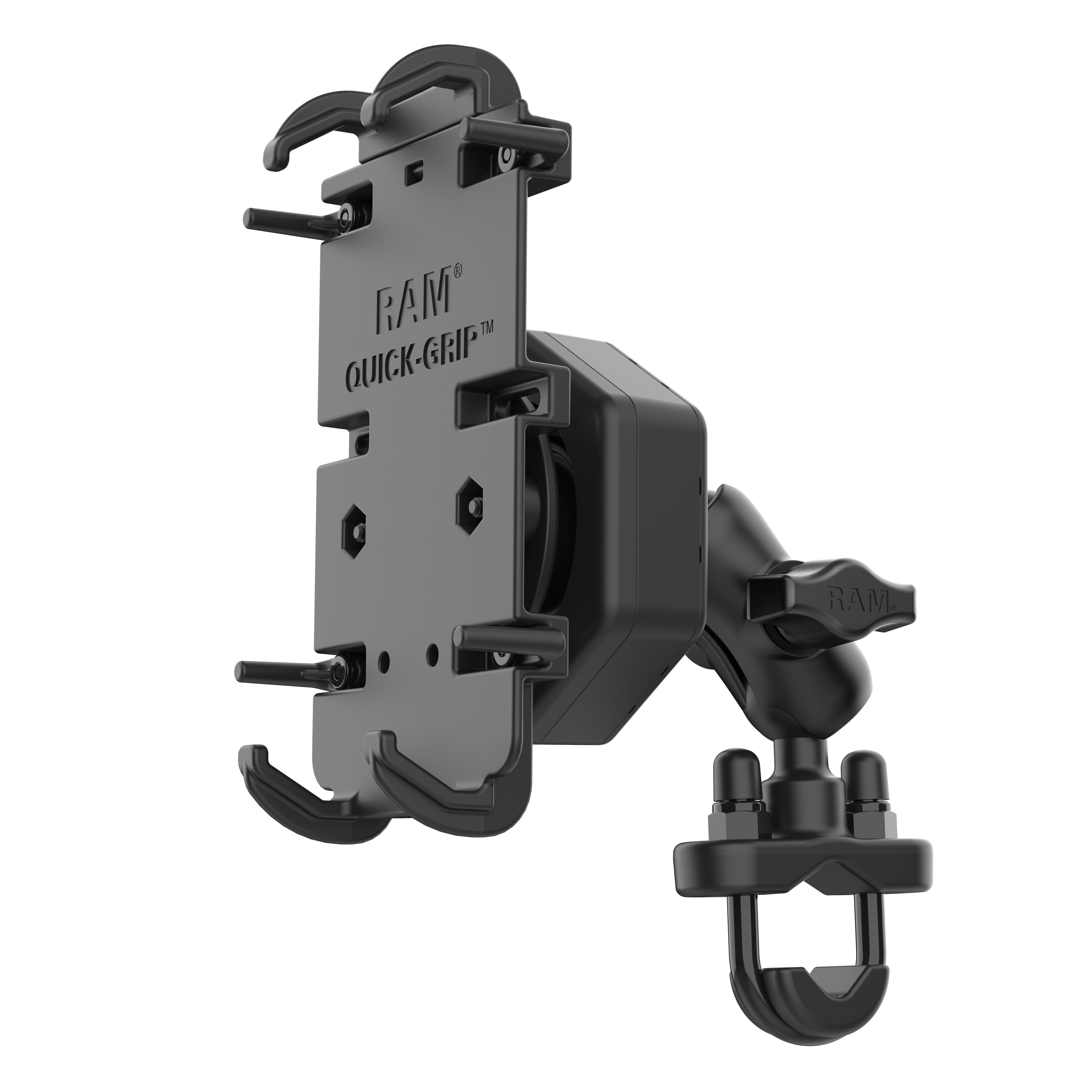 RAM® Quick-Grip™ XL telefoonhouder met Vibe-Safe™ & U-bout basis - kort
