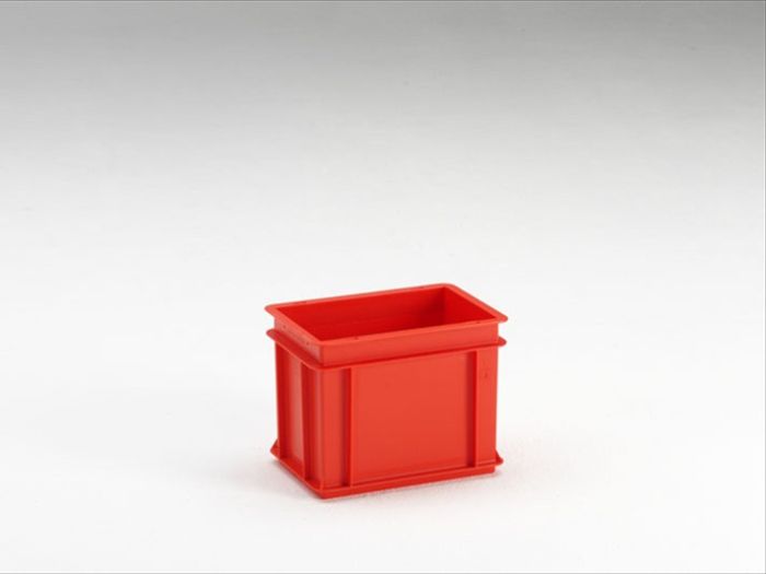 Euronorm stacking box, Normbox, 300x200x220 mm, 9 litre red virgin plastic