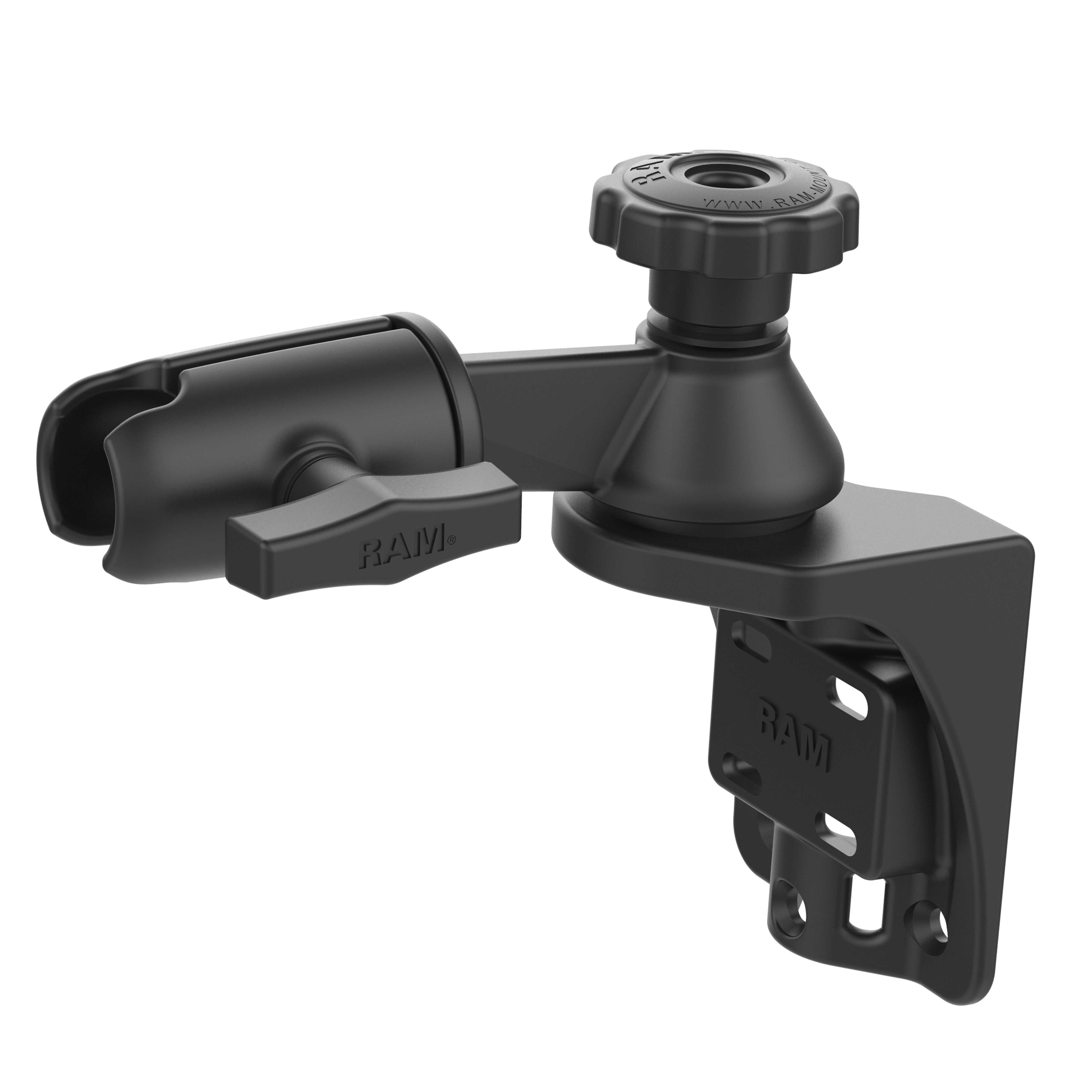 RAM® verticale 6" zwenkarmhouder met draaibare komarm