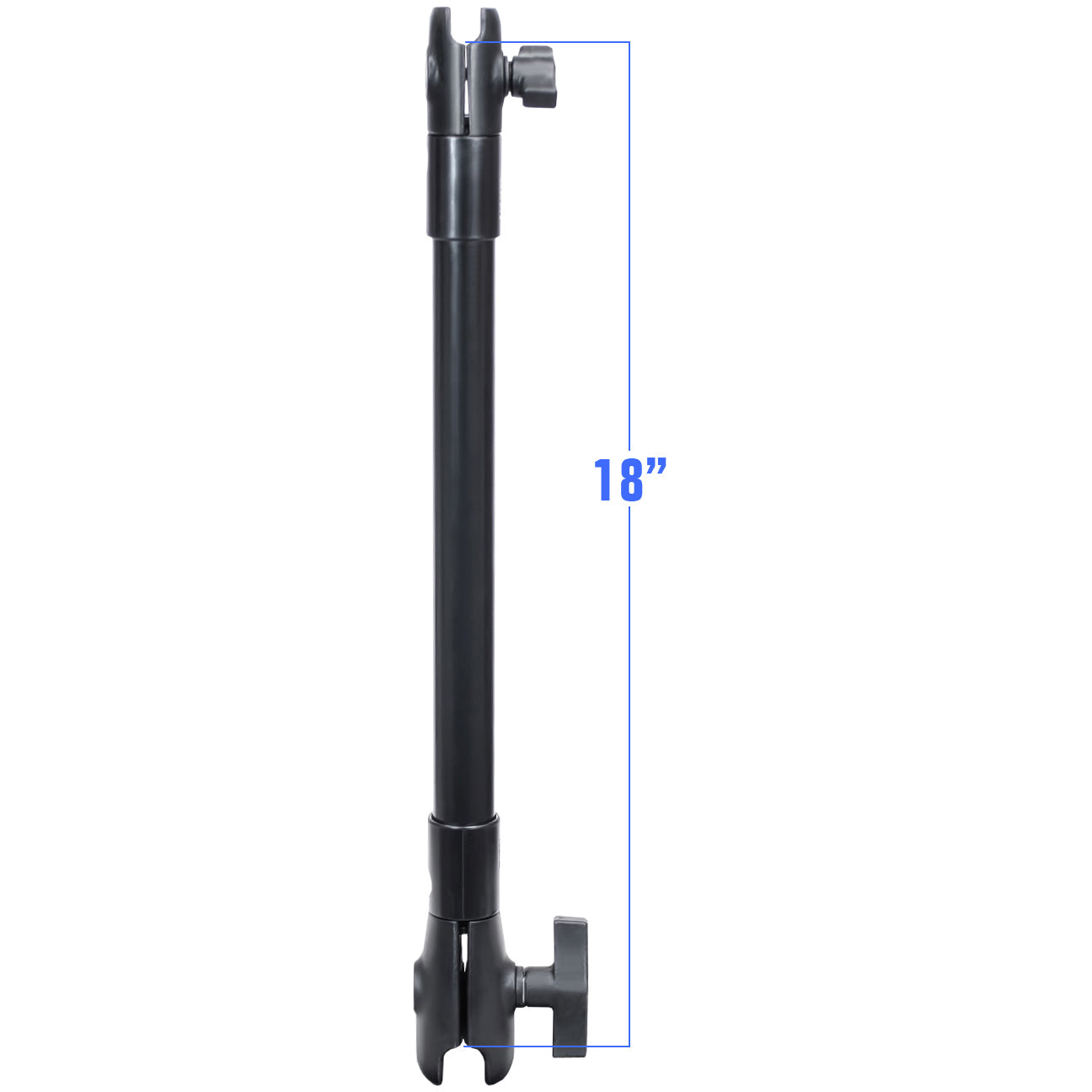 RAM® 18" PVC-buisverlengstuk met B-formaat & C-formaat komarmen