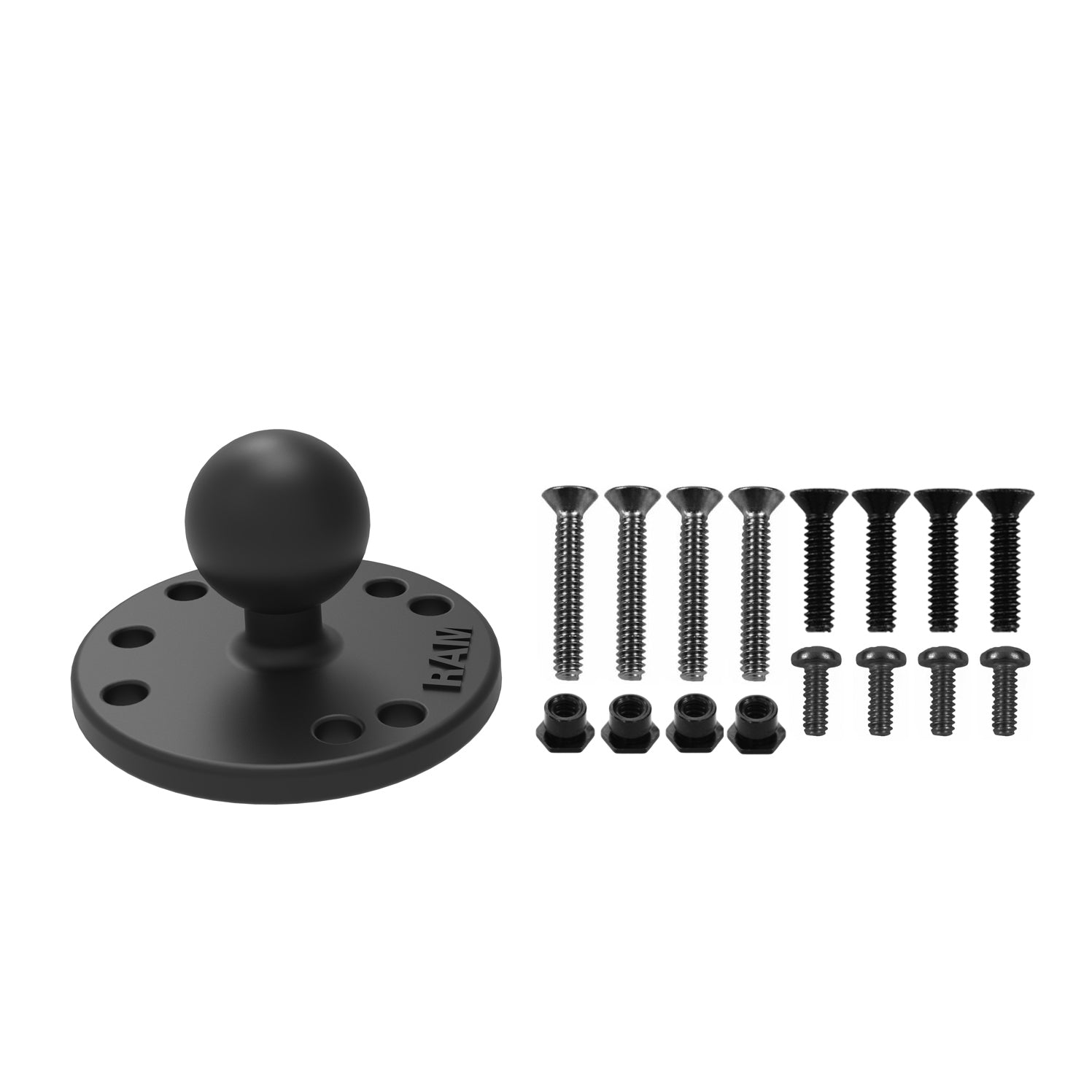 RAM® rund plade med kugle & monteringsmateriale til Garmin GPSMAP + mere