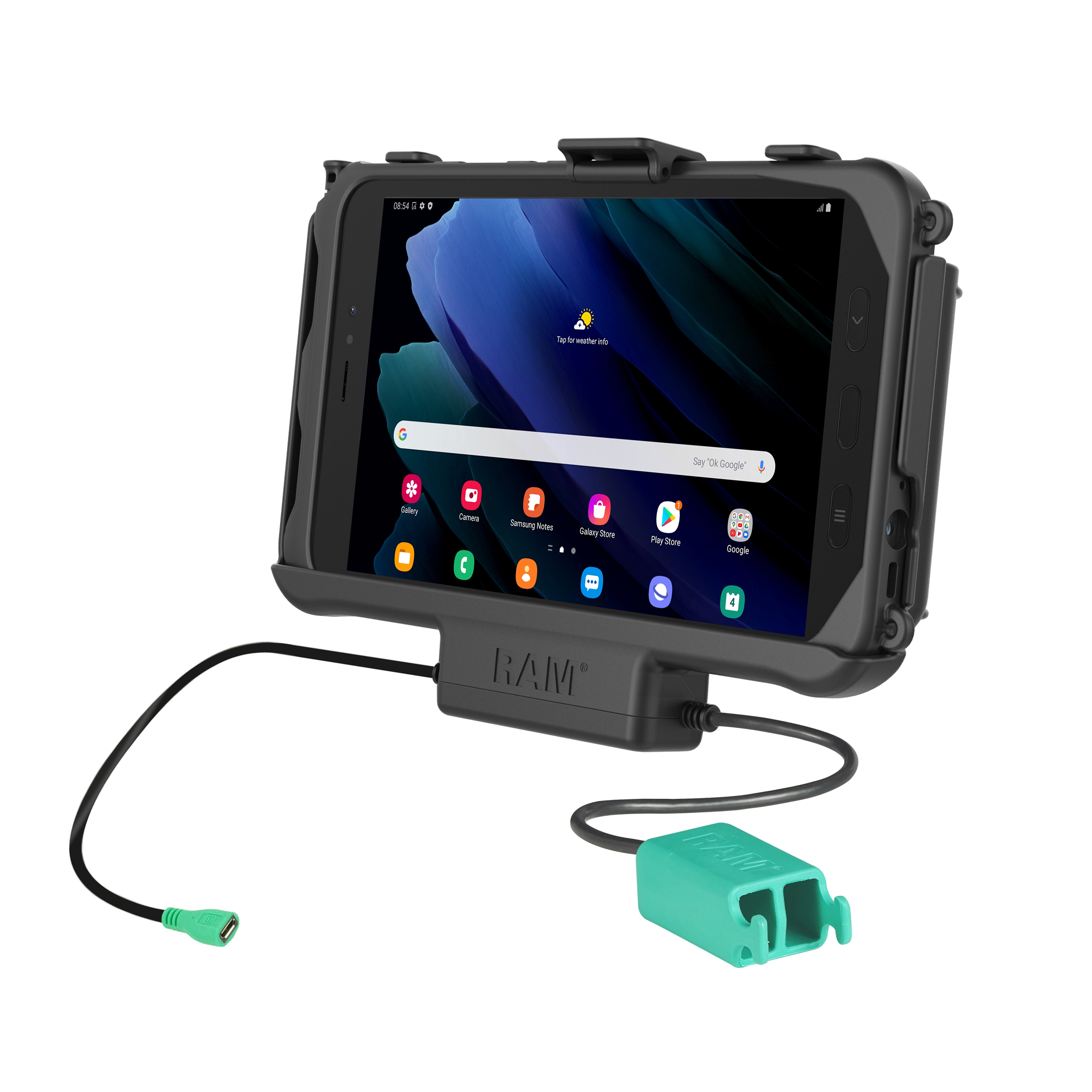 Stacja dokująca RAM® EZ-Roll'r™ z podwójnym USB do Samsung Tab Active5 i 3