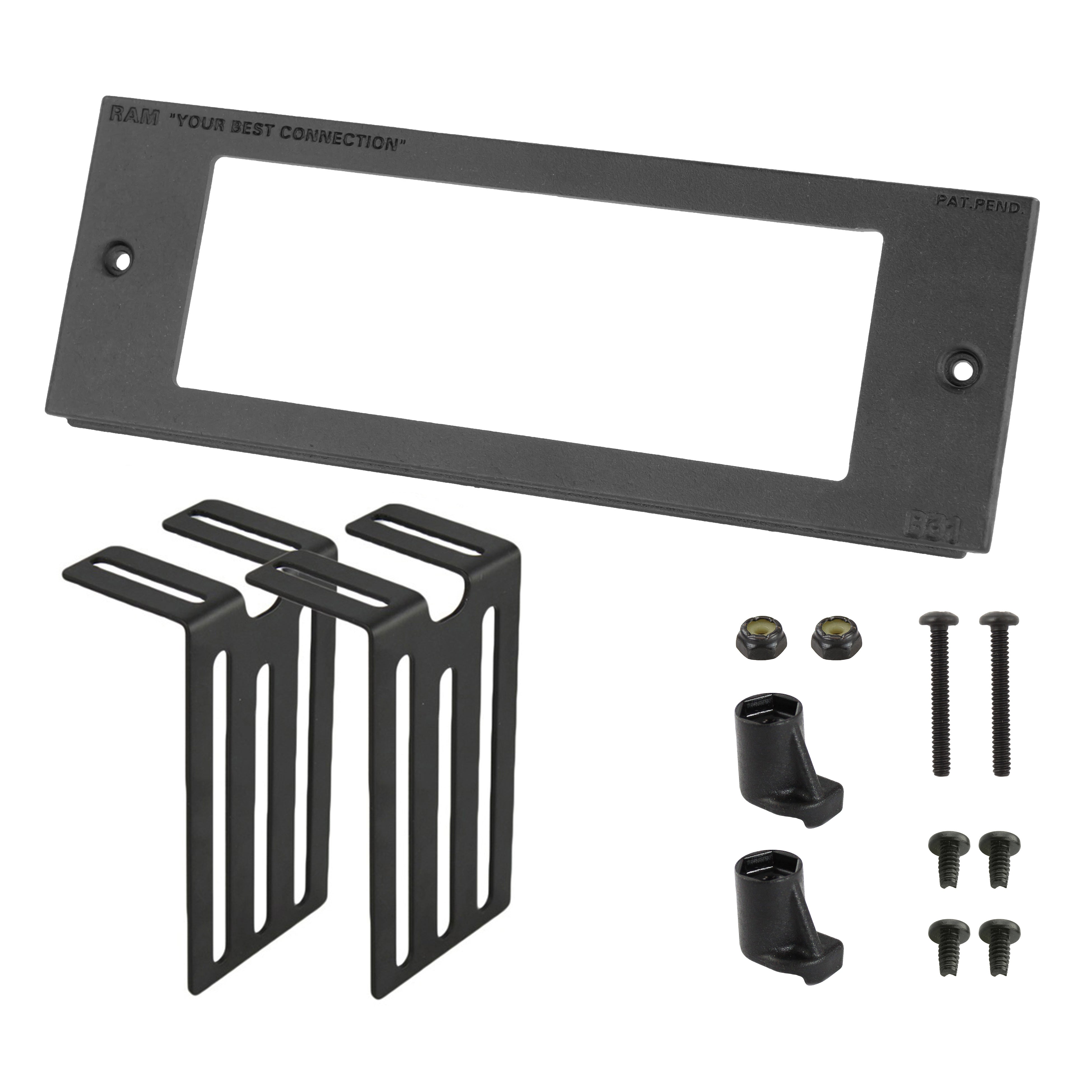 RAM® Tough-Box™ 3" specialtilpasset frontplade til enheder på 6.06" x 2.06"
