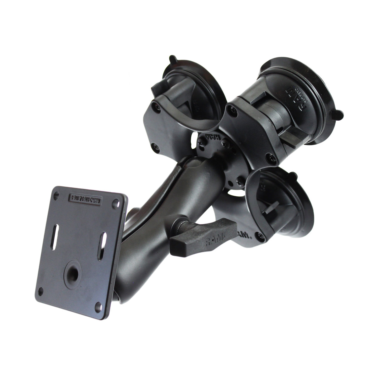 RAM® Twist-Lock™ drievoudige zuignaphouder met 75x75mm VESA-plaat