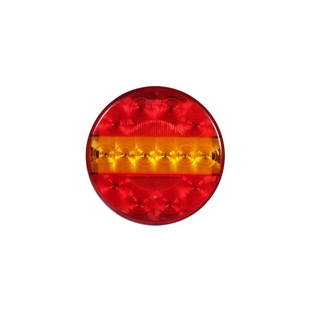 Achterlicht hamburger LED 12-24V 3-functie Ø140mm 1,5m kabel