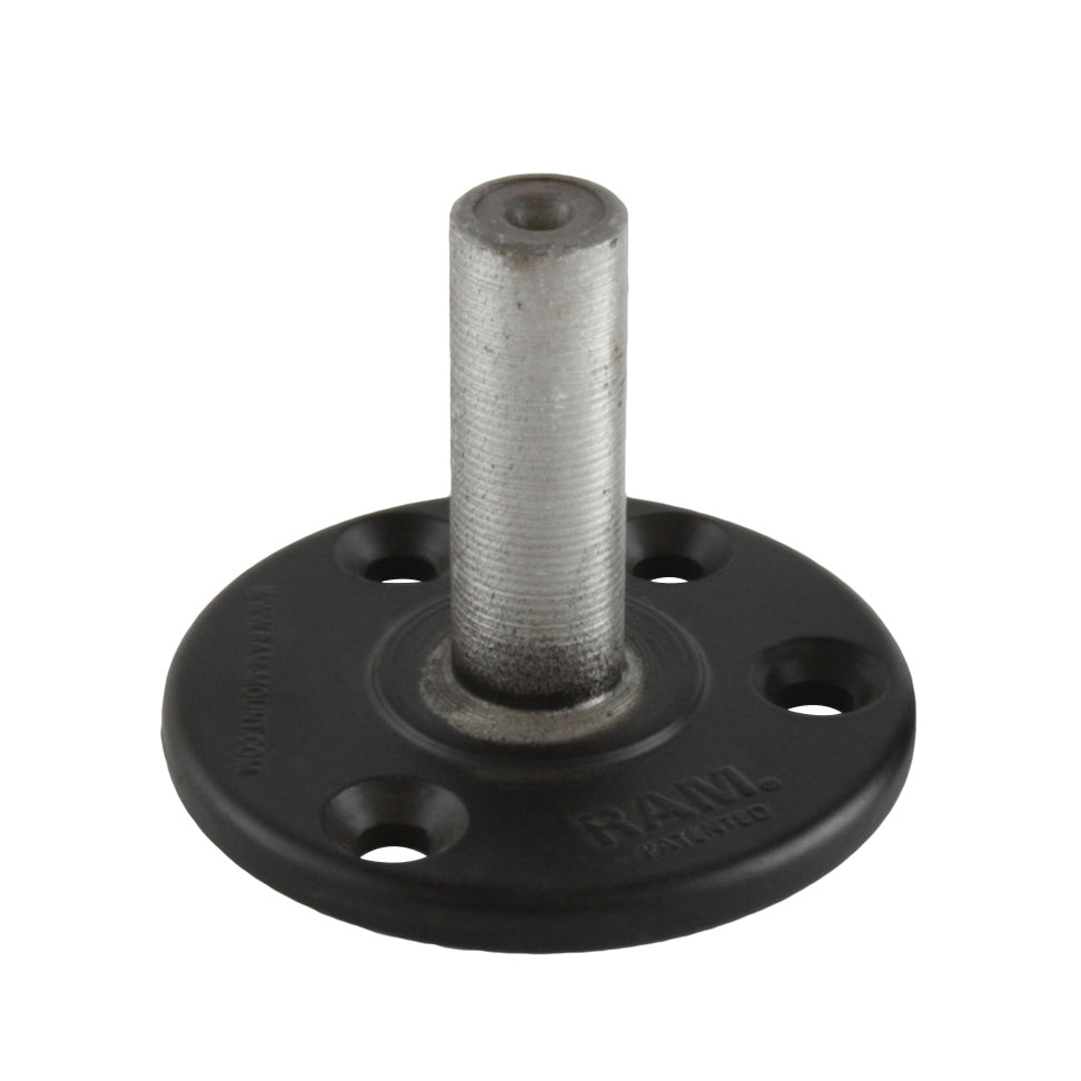 RAM® stor rund plade med 1/2" NPT-stang