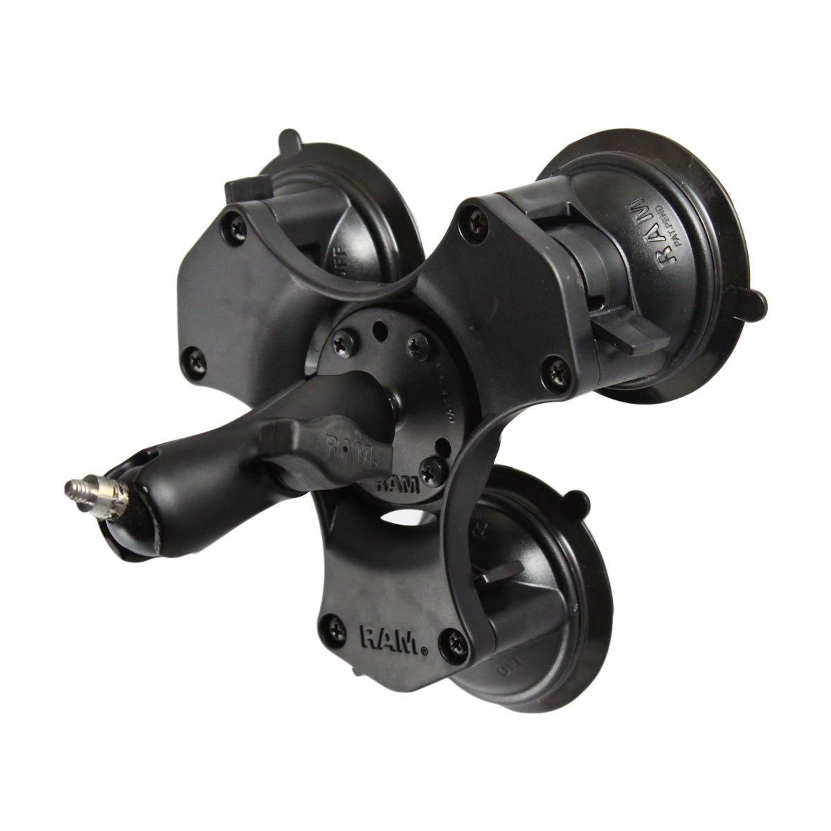 RAM® Twist-Lock™ drievoudige zuignaphouder met 1/4"-20 draadpen