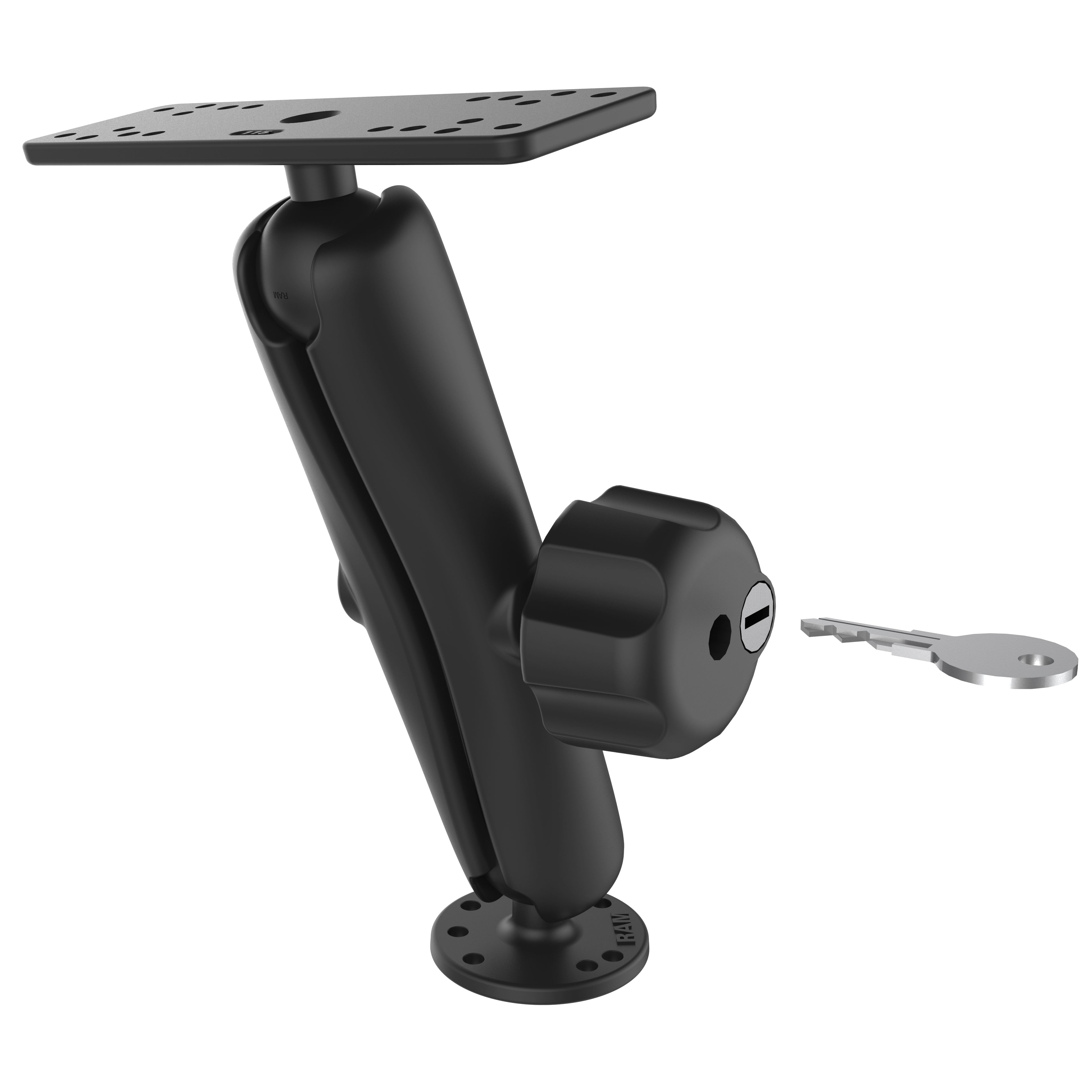 RAM® universele marine-elektronicahouder met knop met sleutelslot
