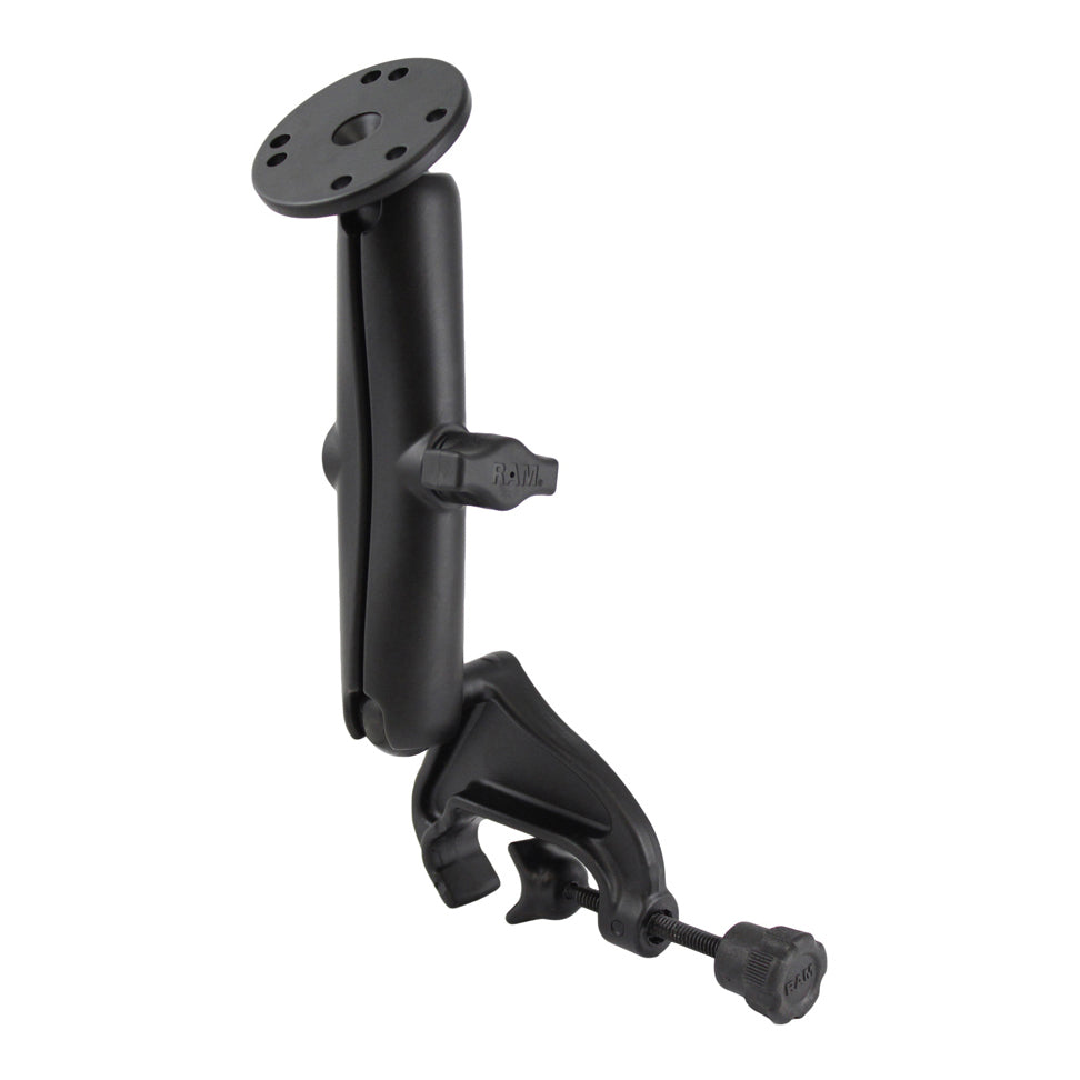 RAM® dubbele kogel-jukklemhouder met ronde plaat – lang