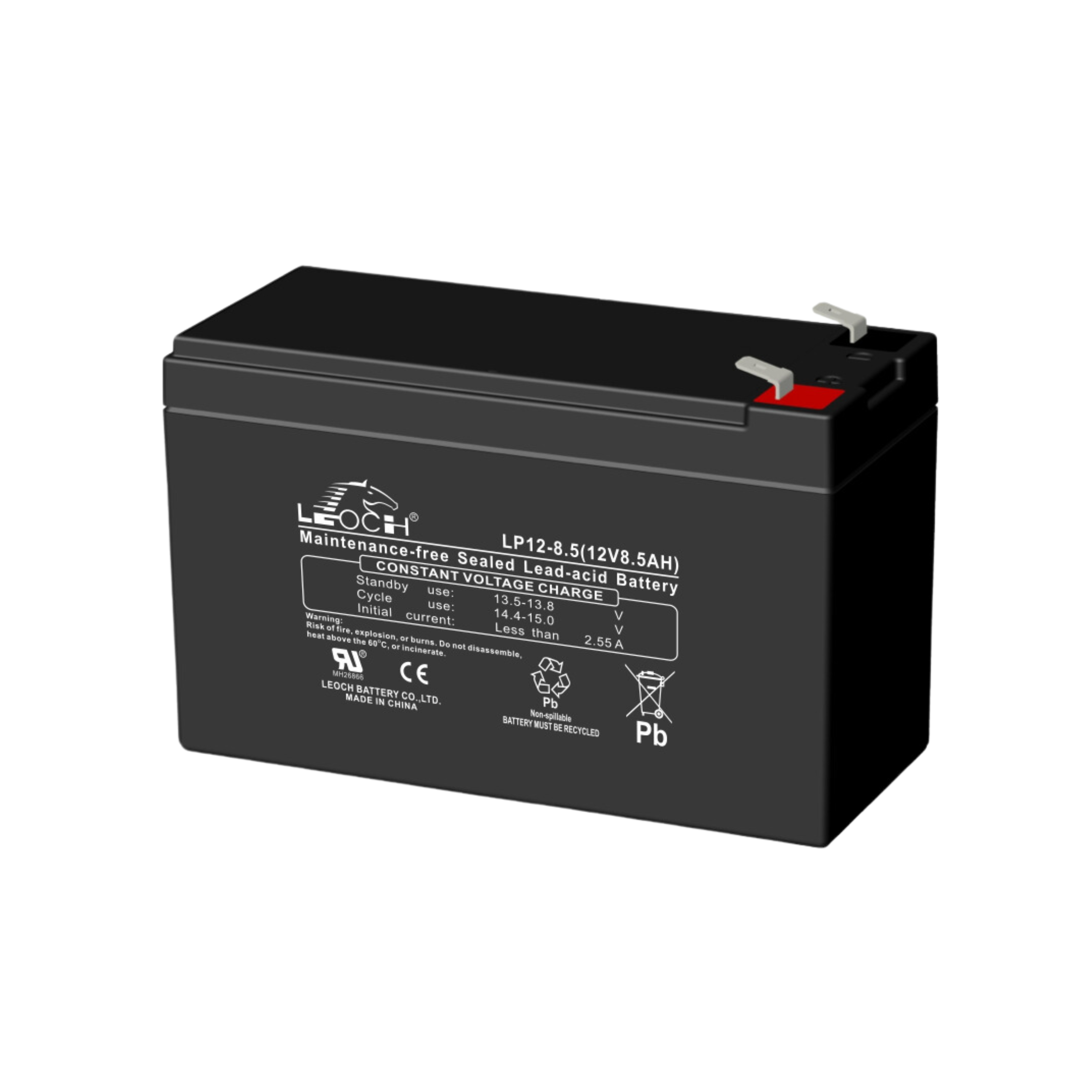 Leoch LP12-8.5 AGM Batteri - 12V 8.5Ah