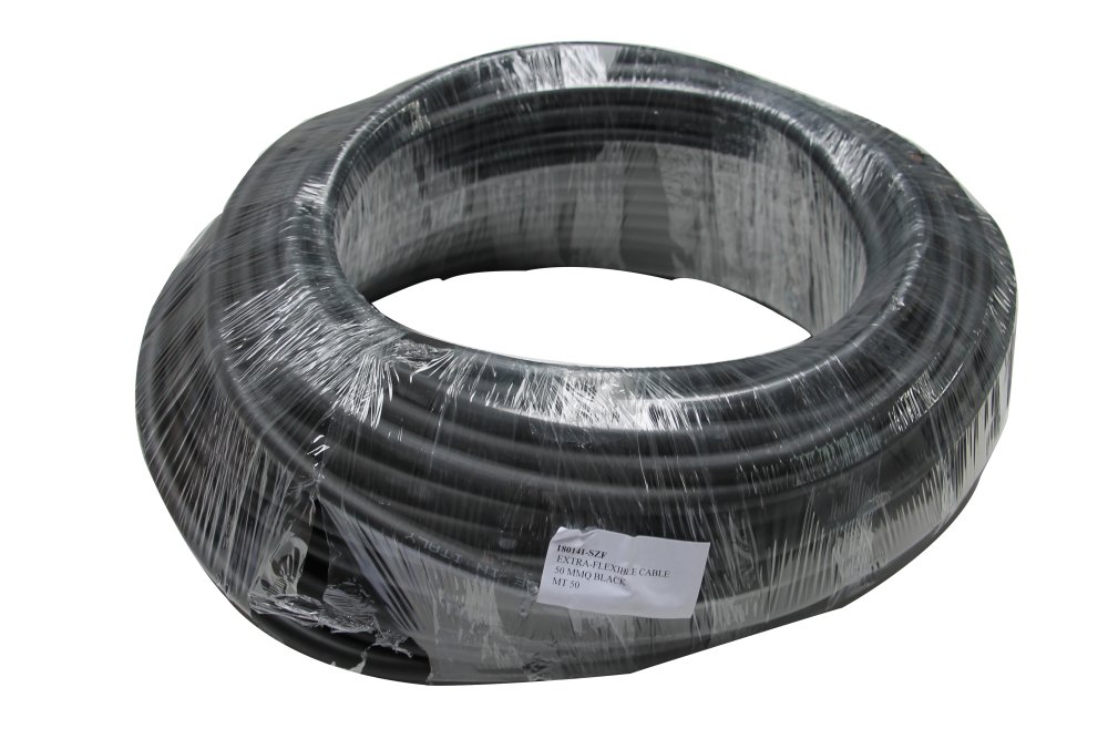 Startkabeltråd 50mm² 50m sort ekstra fleksibel