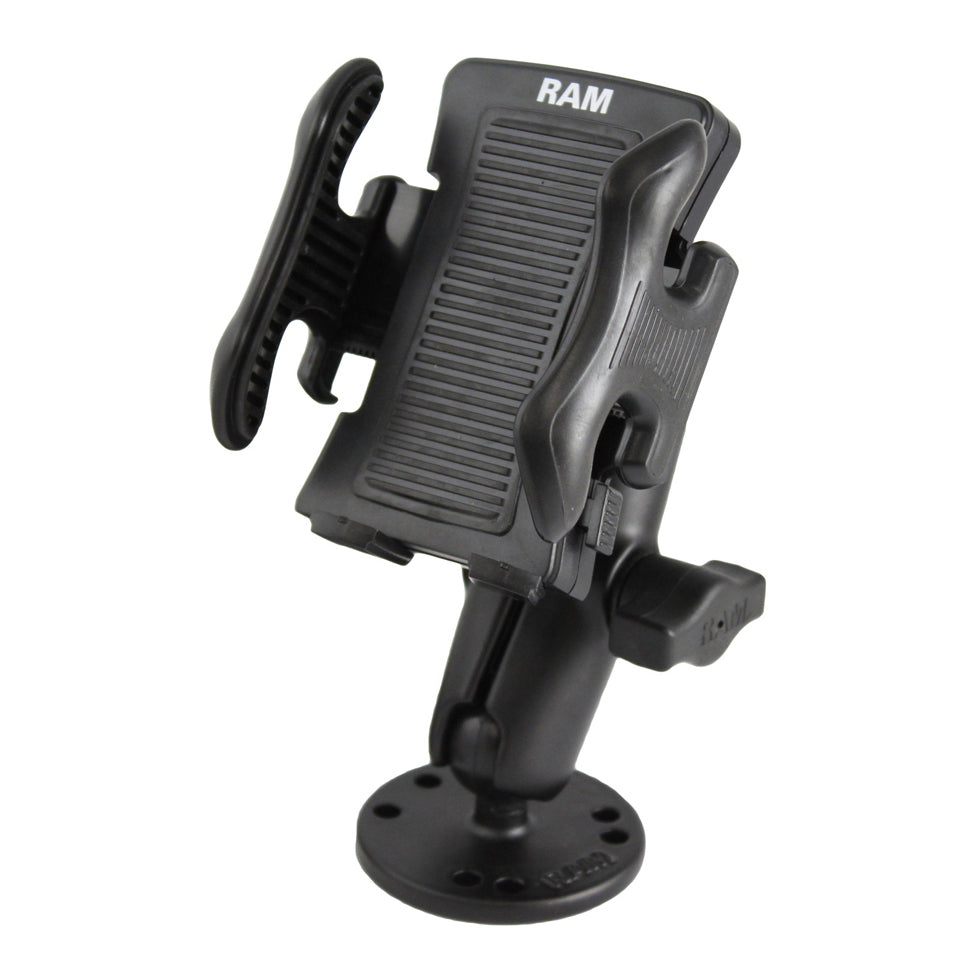 RAM® inschroefhouder met veerbelaste telefoonhouder