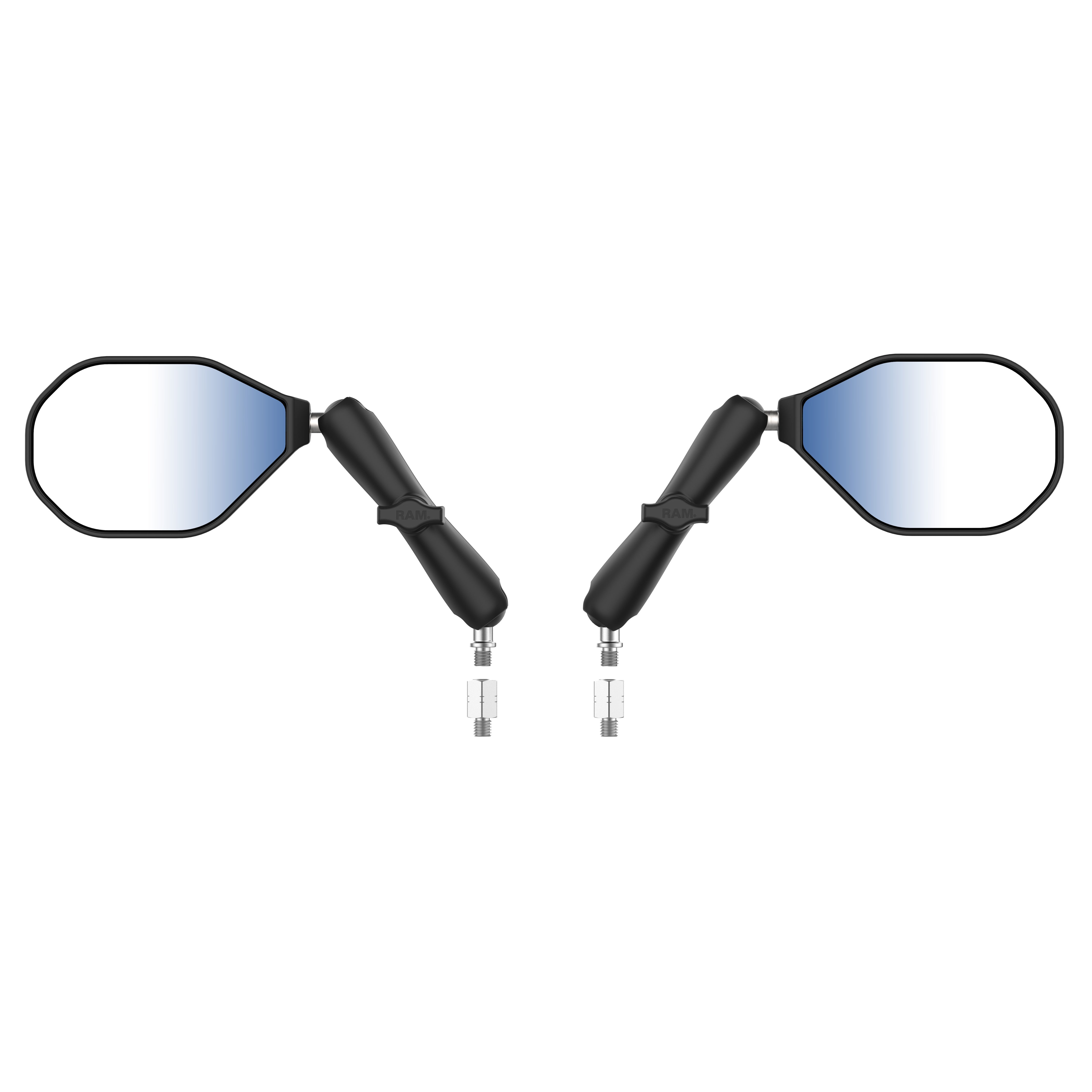Kit RAM® Tough-Mirror™ avec bases M10-1.25 + adaptateurs M10-1.5 - bras long