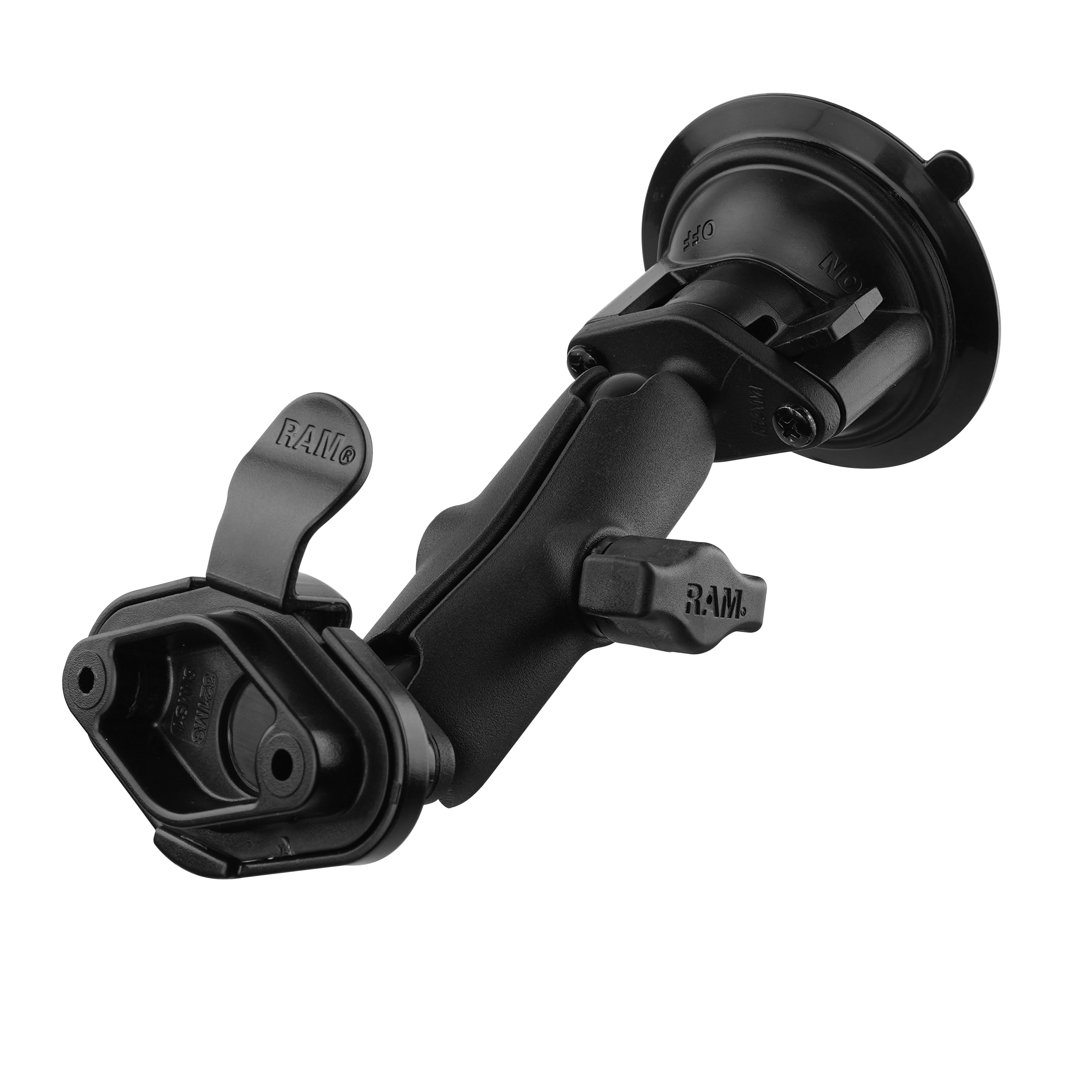 RAM® Twist-Lock™ zuignaphouder met EZY-Mount™ snelontkoppelingsadapter