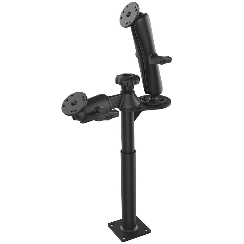 RAM® Tele-Pole™ met 8" & 9" palen en dubbele kogelhouder