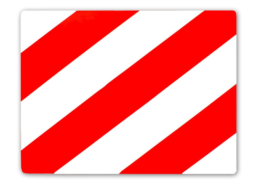 Markering voor uitstekende lasten, links 30x40cm