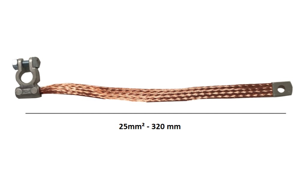 Câble de masse avec cosse 25mm² 320mm Ø12,5mm