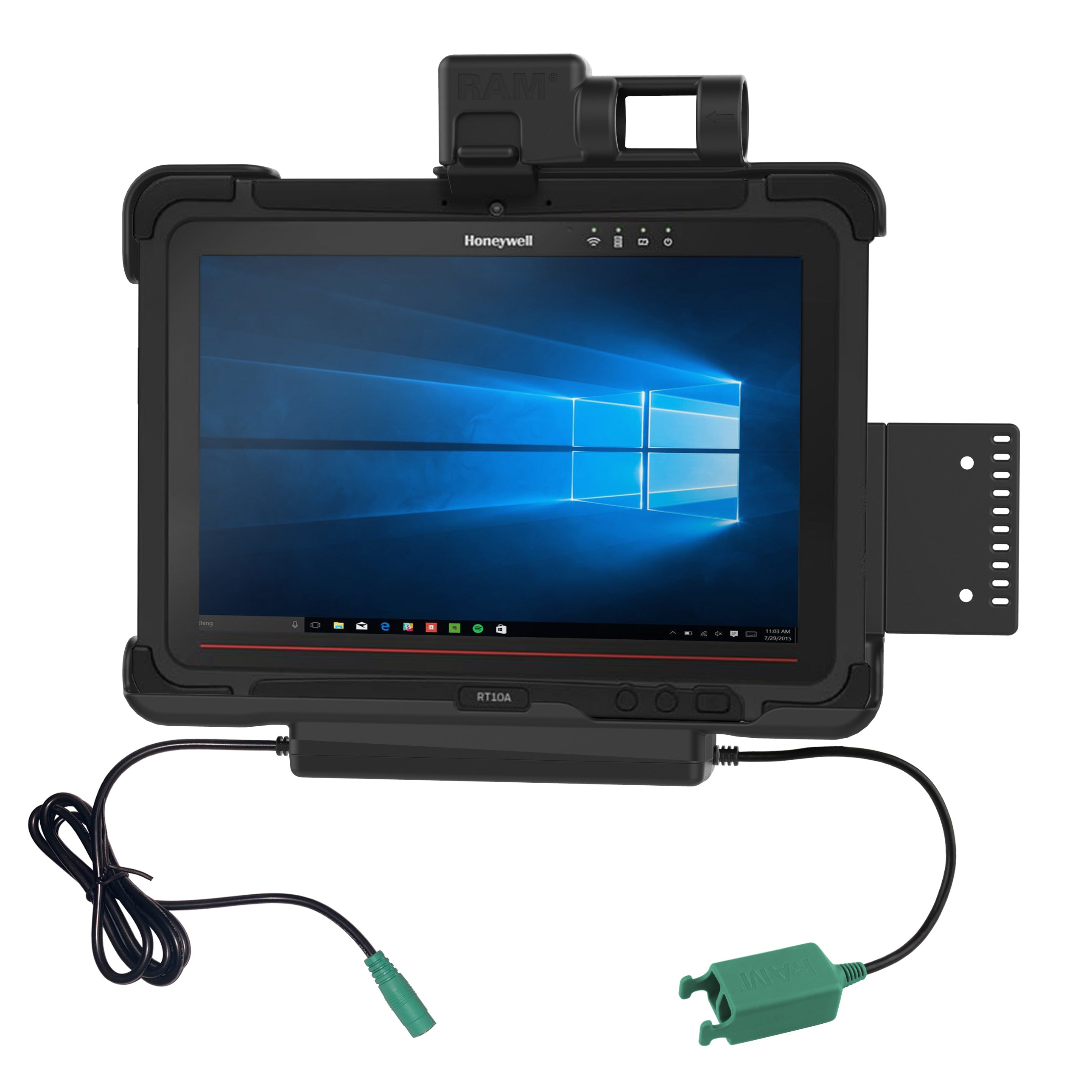 Station d'accueil RAM® Power + double USB pour tablette Honeywell RT10