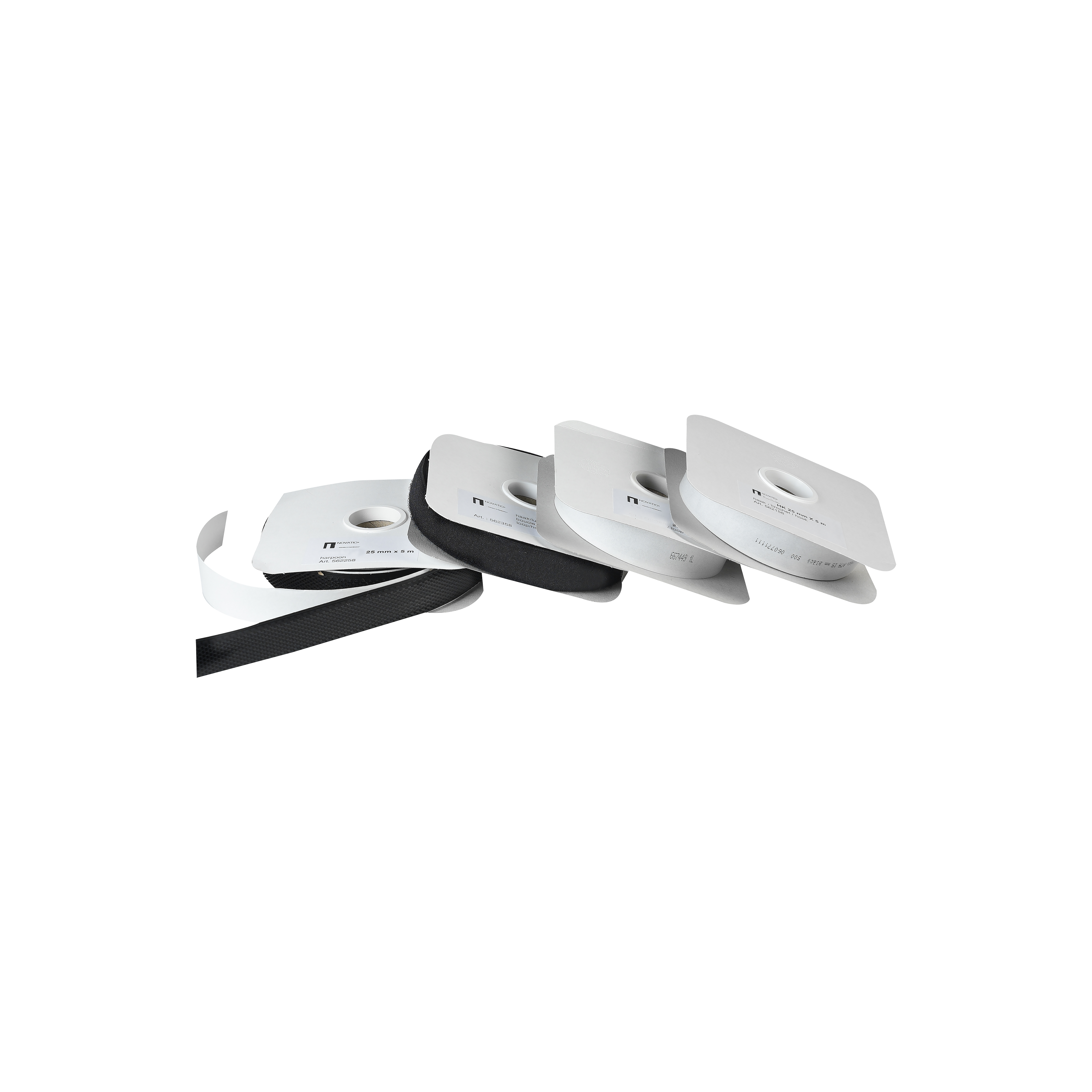 Novatio HL-Fix bande à boucles noir - 5m x 25mm