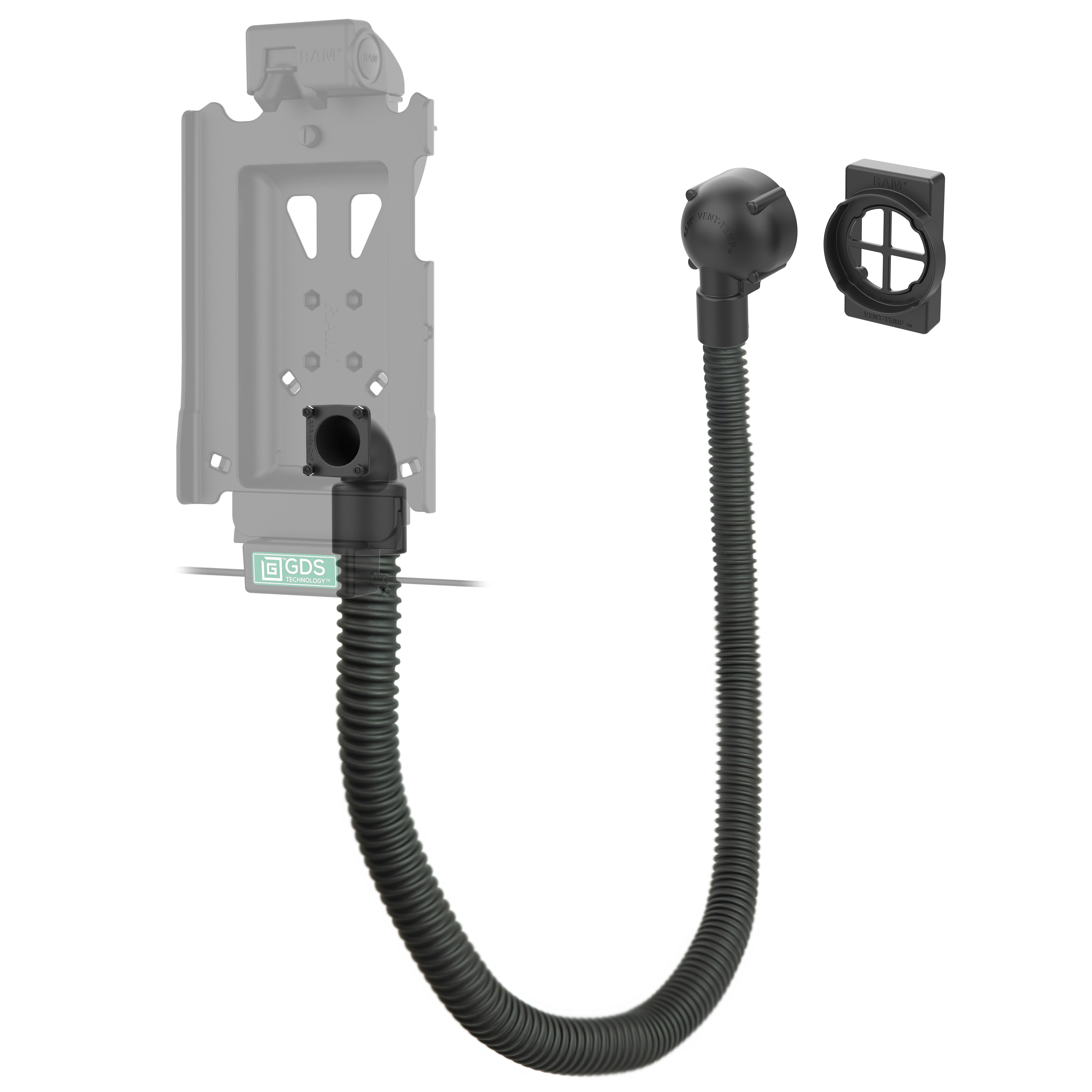 RAM® Vent-Temp™ met achterste dockaansluiting voor rechthoekige ventilatieroosters